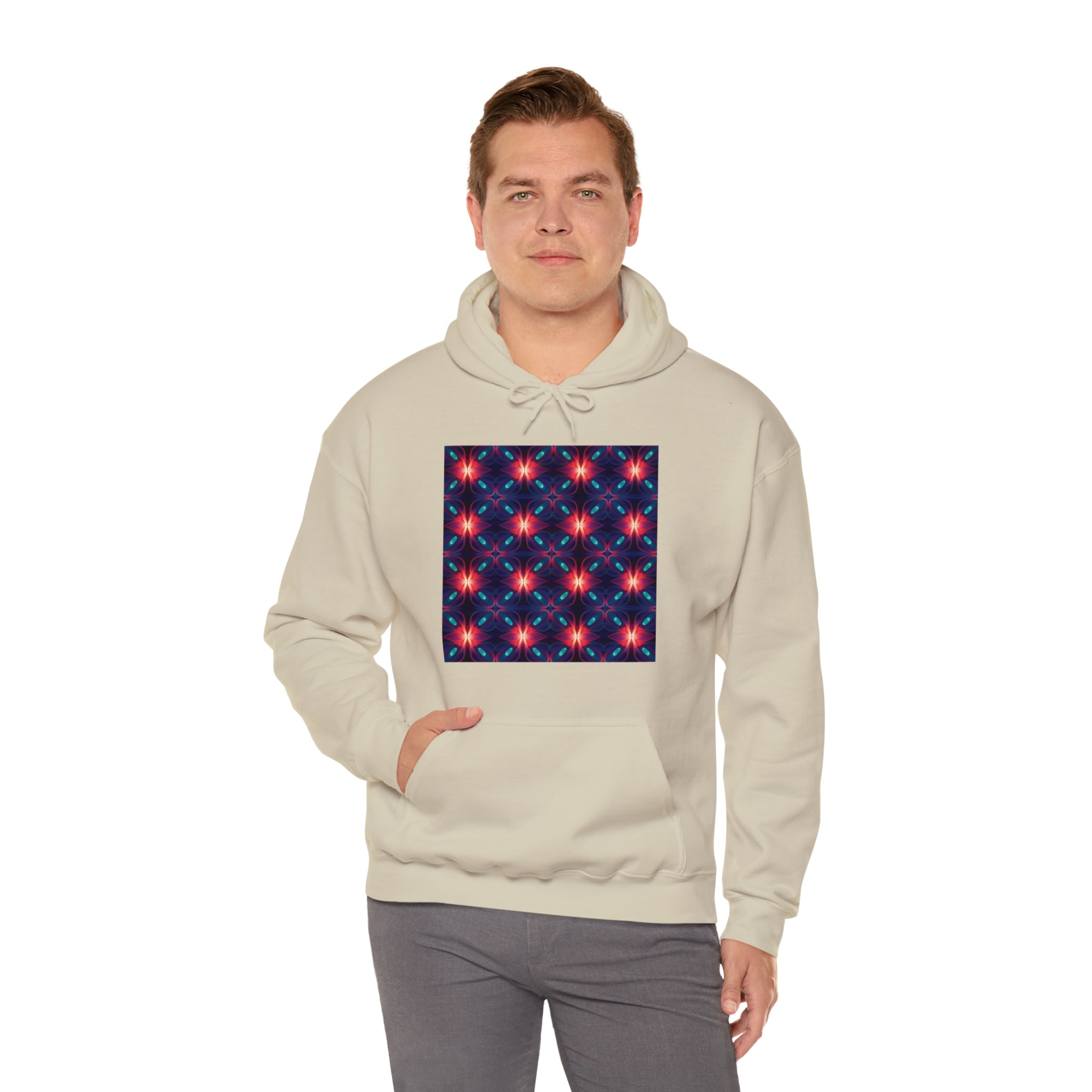 Unisex Heavy Blend™ Hooded Sweatshirt - Abstract Neon Designs 04