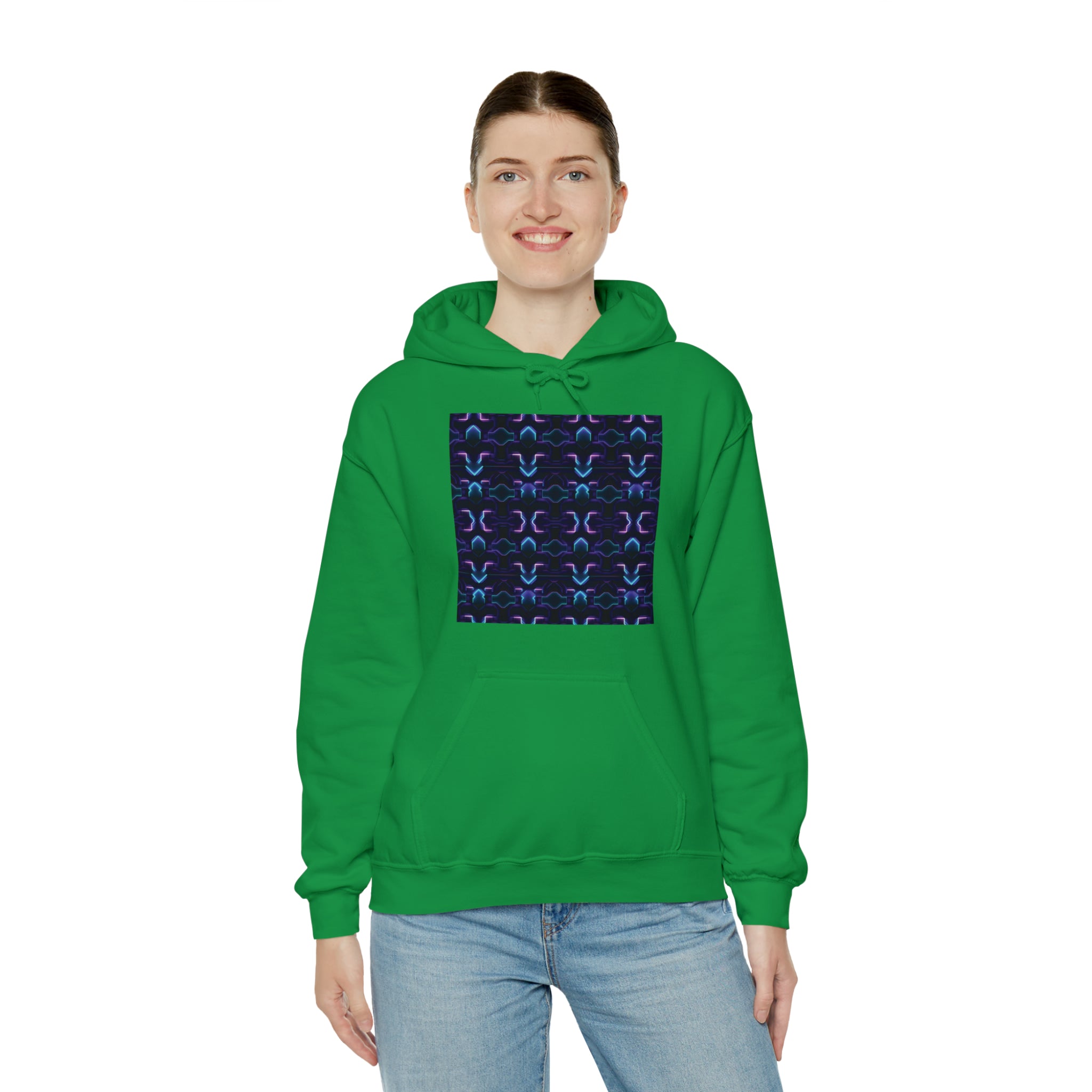 Unisex Heavy Blend™ Hooded Sweatshirt - Abstract Neon Designs 06