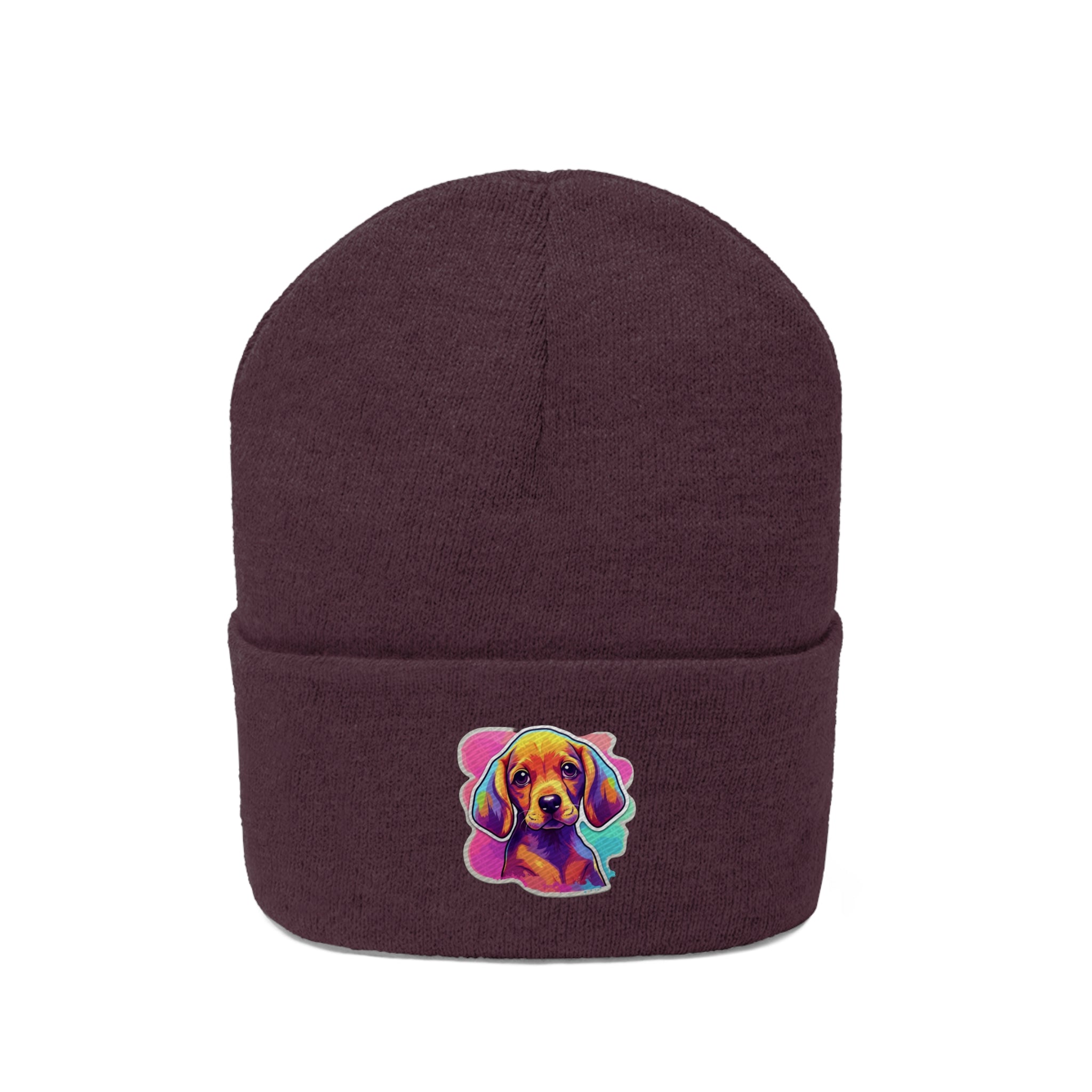 Knit Beanie - Puppy Pop Art 06