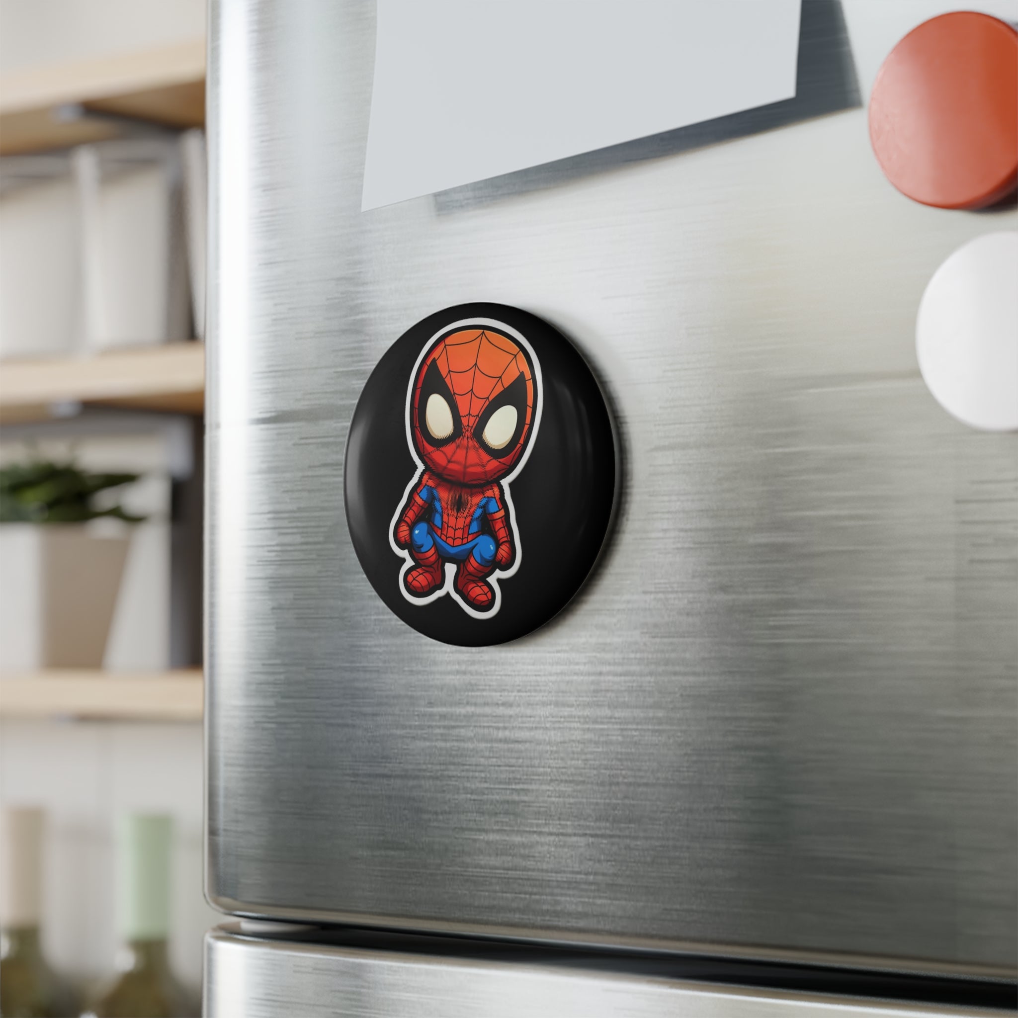 Button Magnet, Round (1 & 10 pcs) - Baby Spider-Man 01