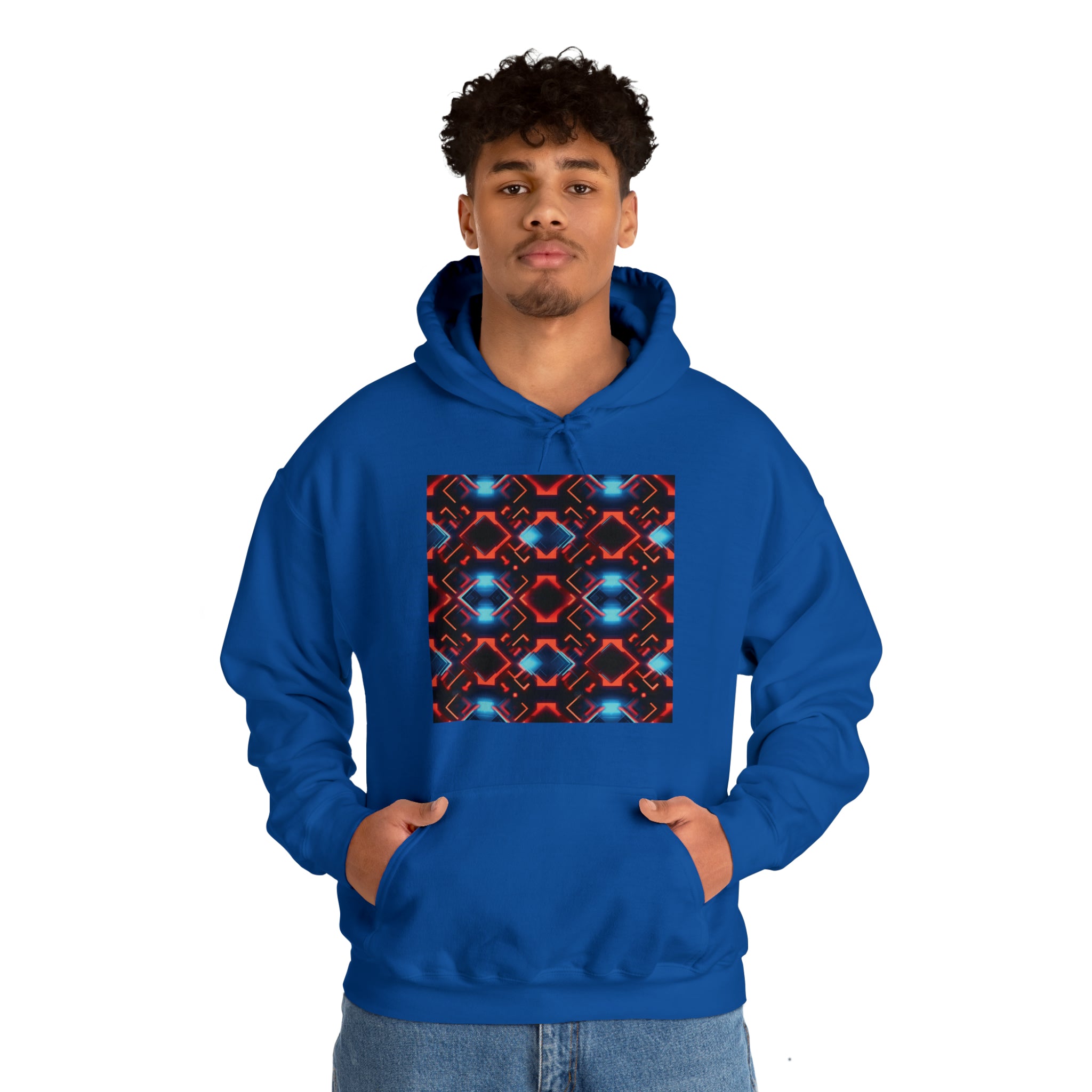 Unisex Heavy Blend™ Hooded Sweatshirt - Abstract Neon Designs 07