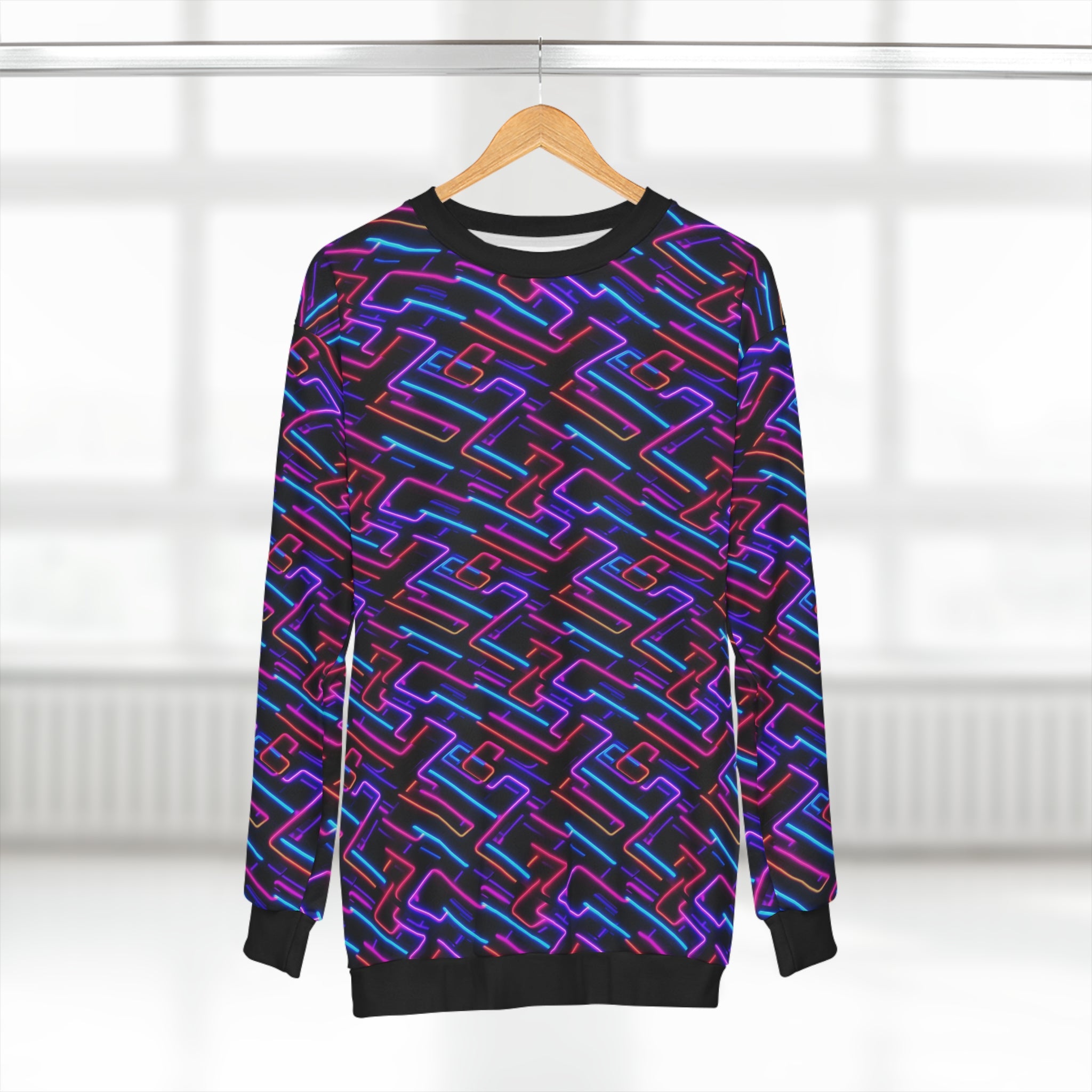 Unisex Sweatshirt (AOP) - Seamless Neon Designs 01