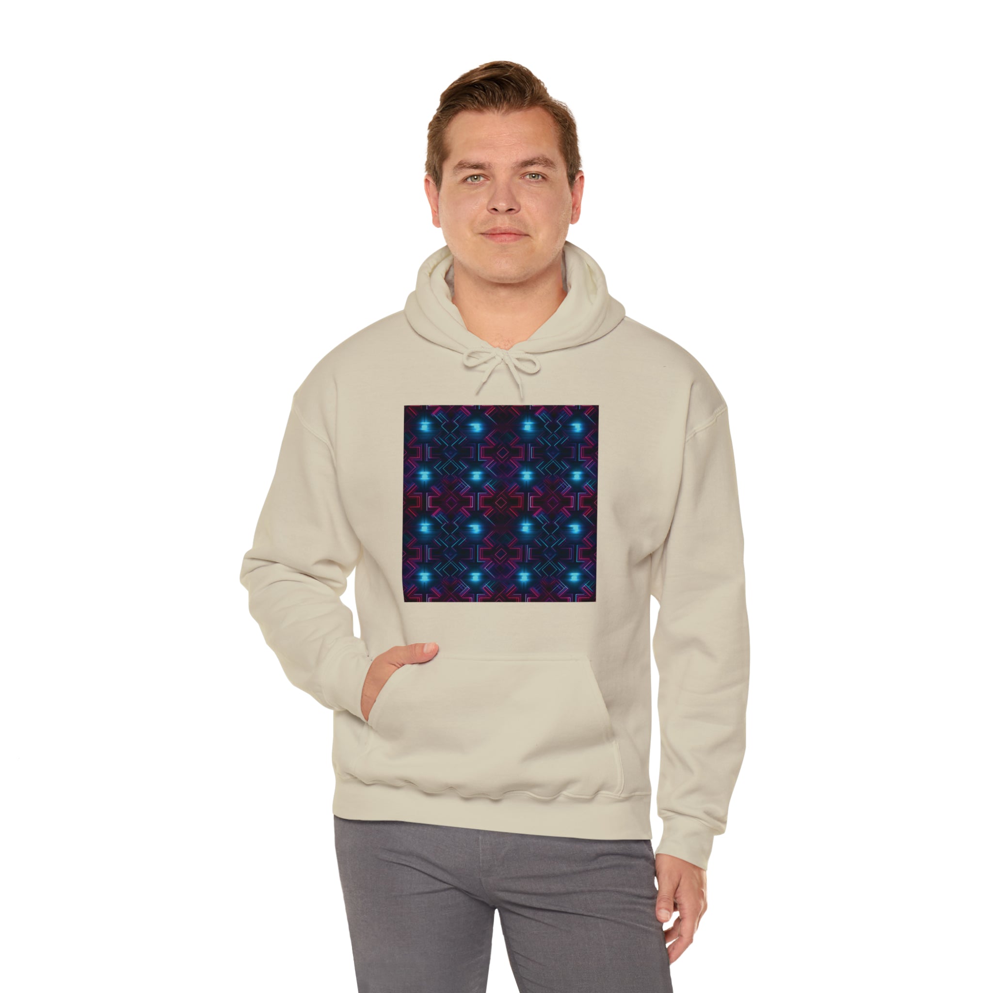 Unisex Heavy Blend™ Hooded Sweatshirt - Abstract Neon Designs 01