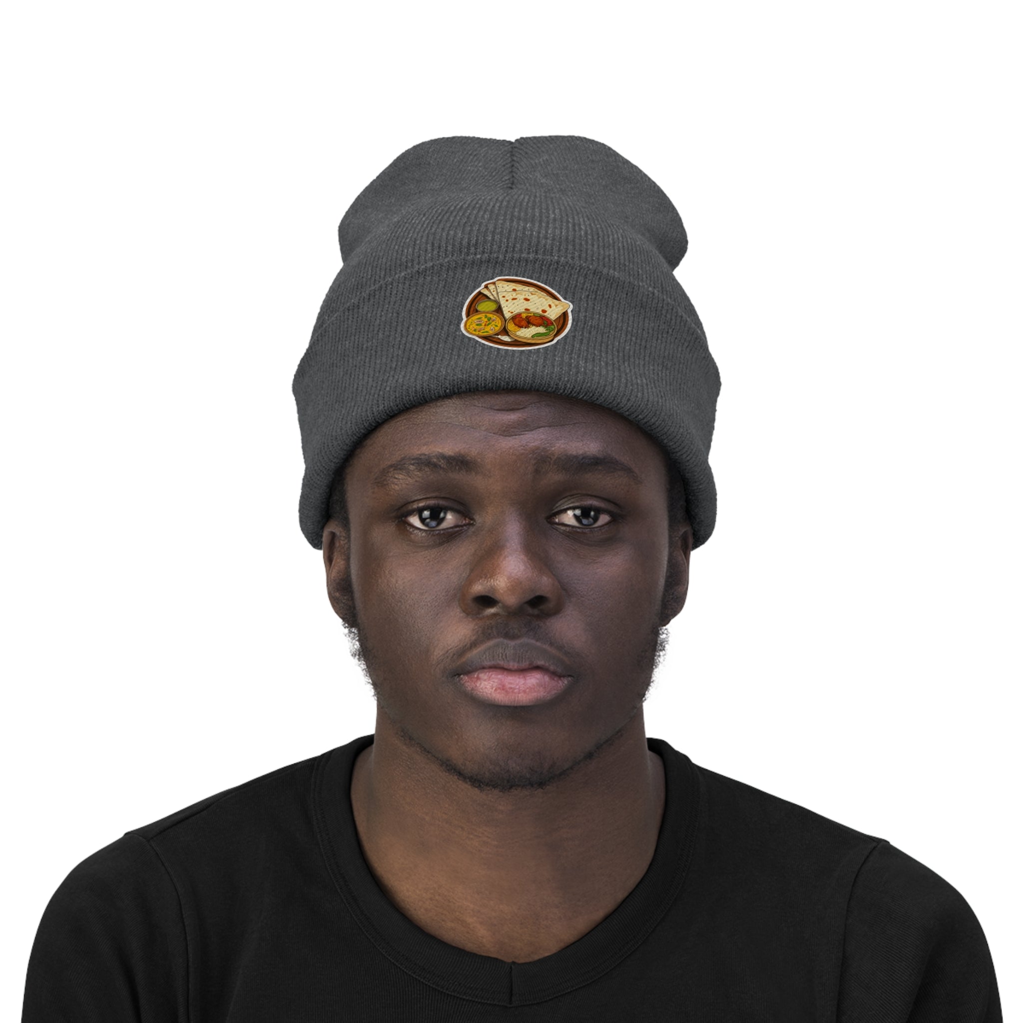 Knit Beanie - Naan & Curry Pop Art