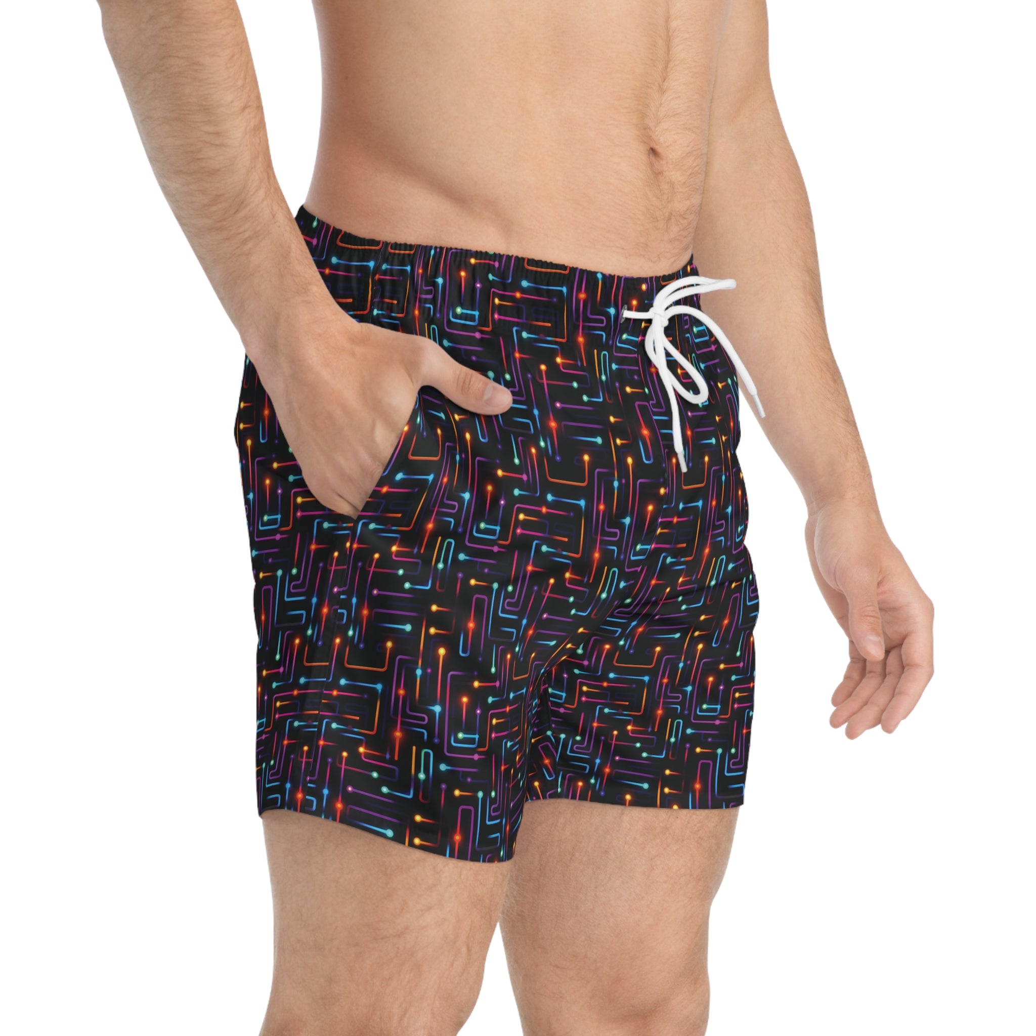Swim Trunks (AOP) - Seamless Neon Designs 04