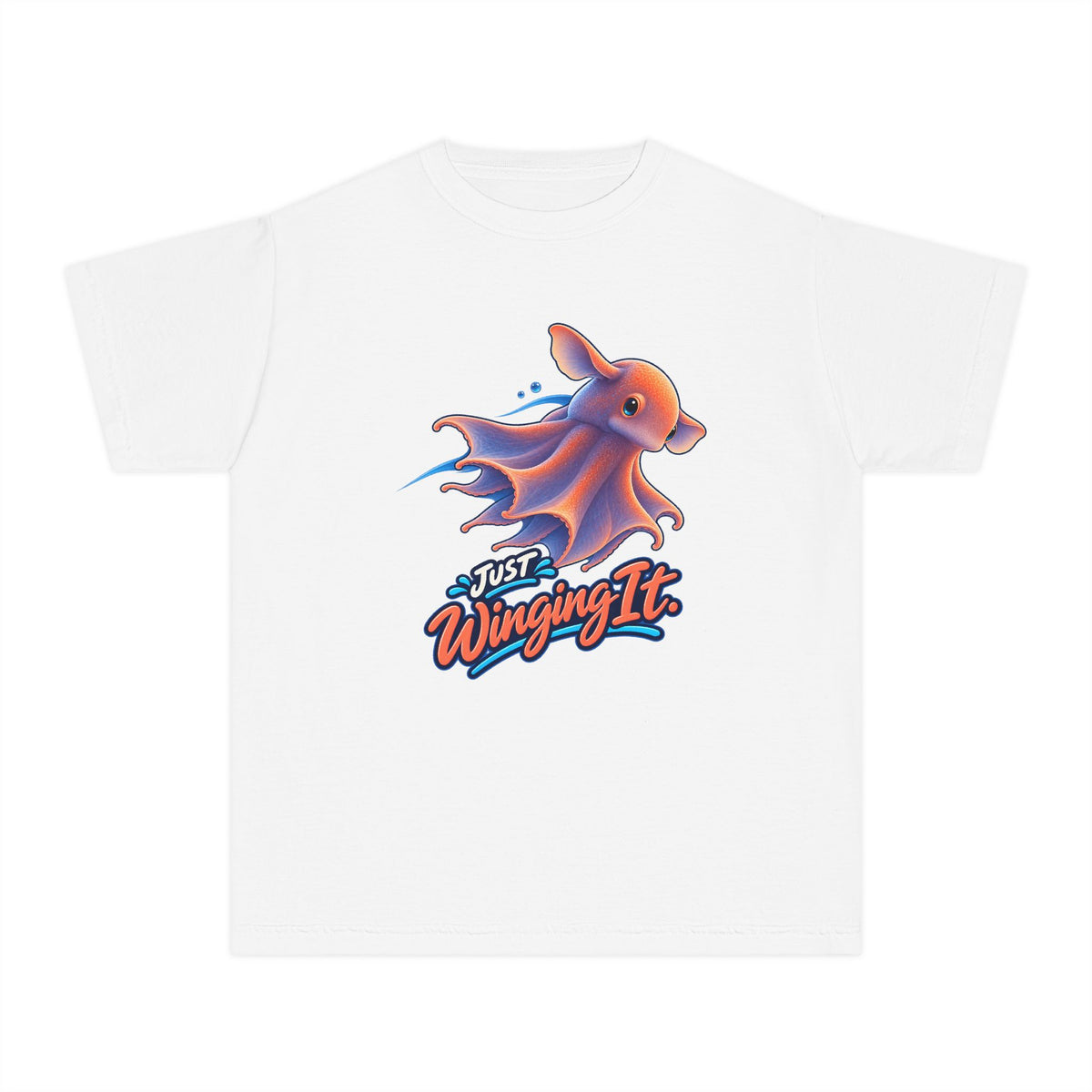 Dumbo Octopus, a Science design, on a youth midweight cotton tee