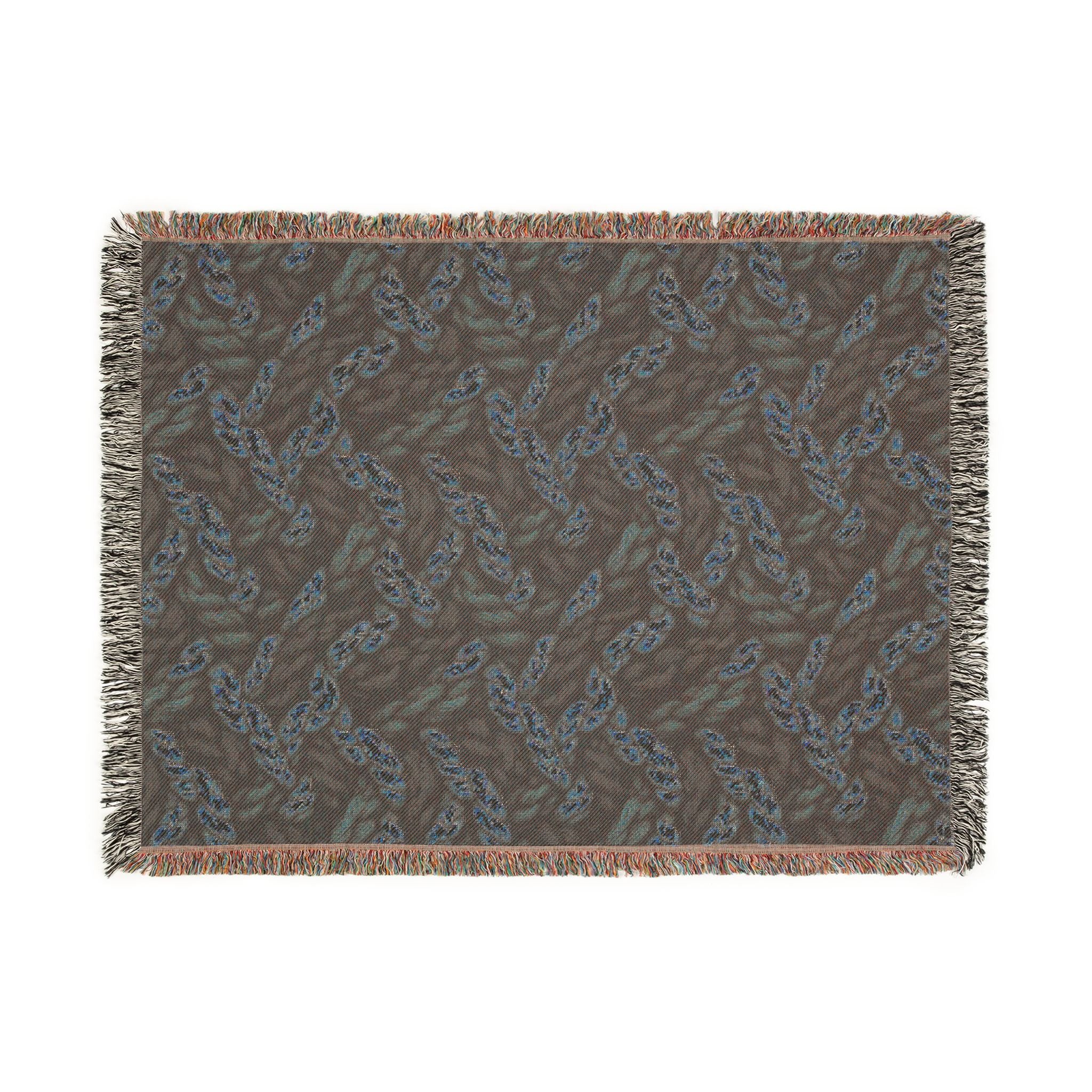 Woven Throw Blanket — Reversible Cozy Check Pattern for Living Room & Cabin - Design 08