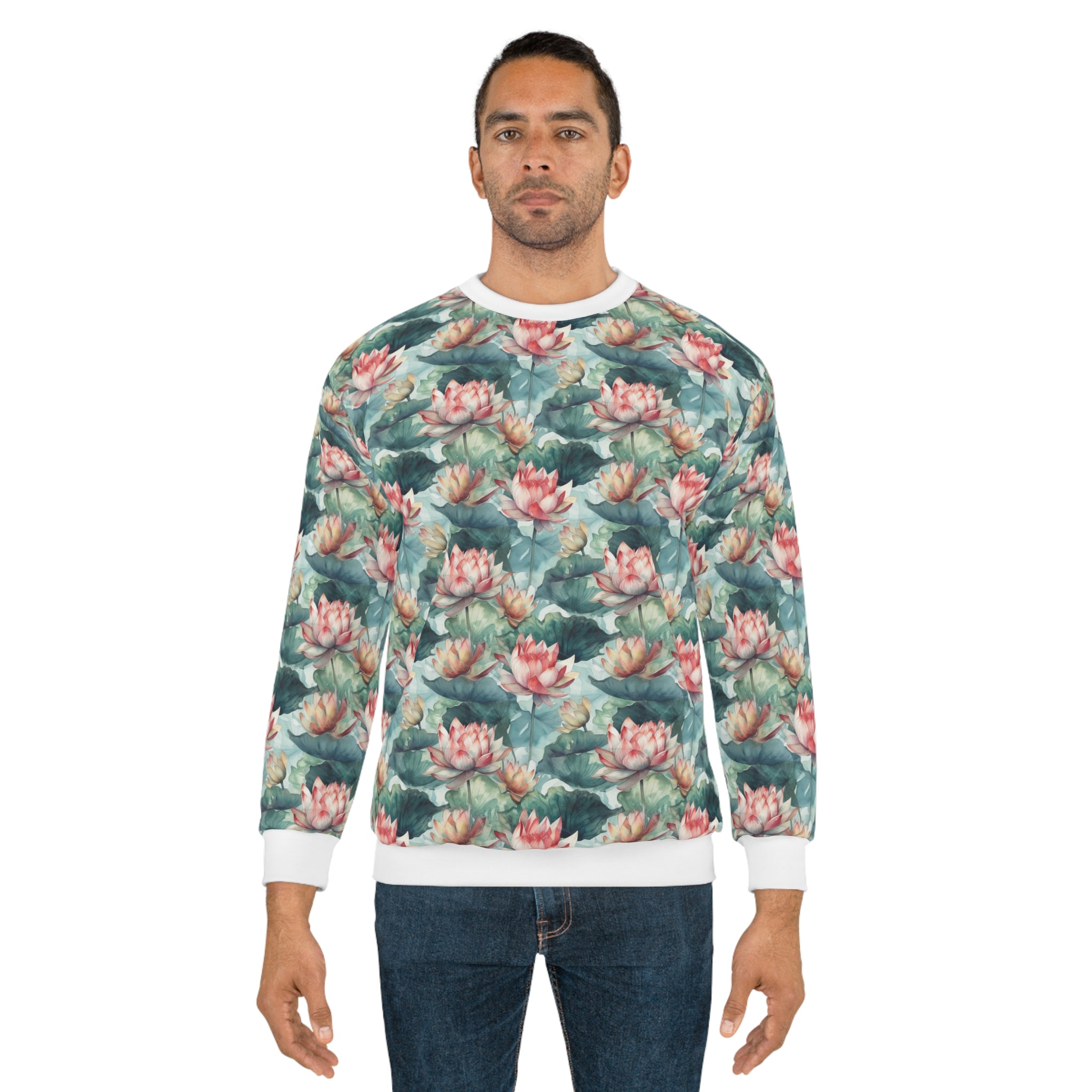 Unisex Sweatshirt (AOP) - Seamless Watercolor Designs 09