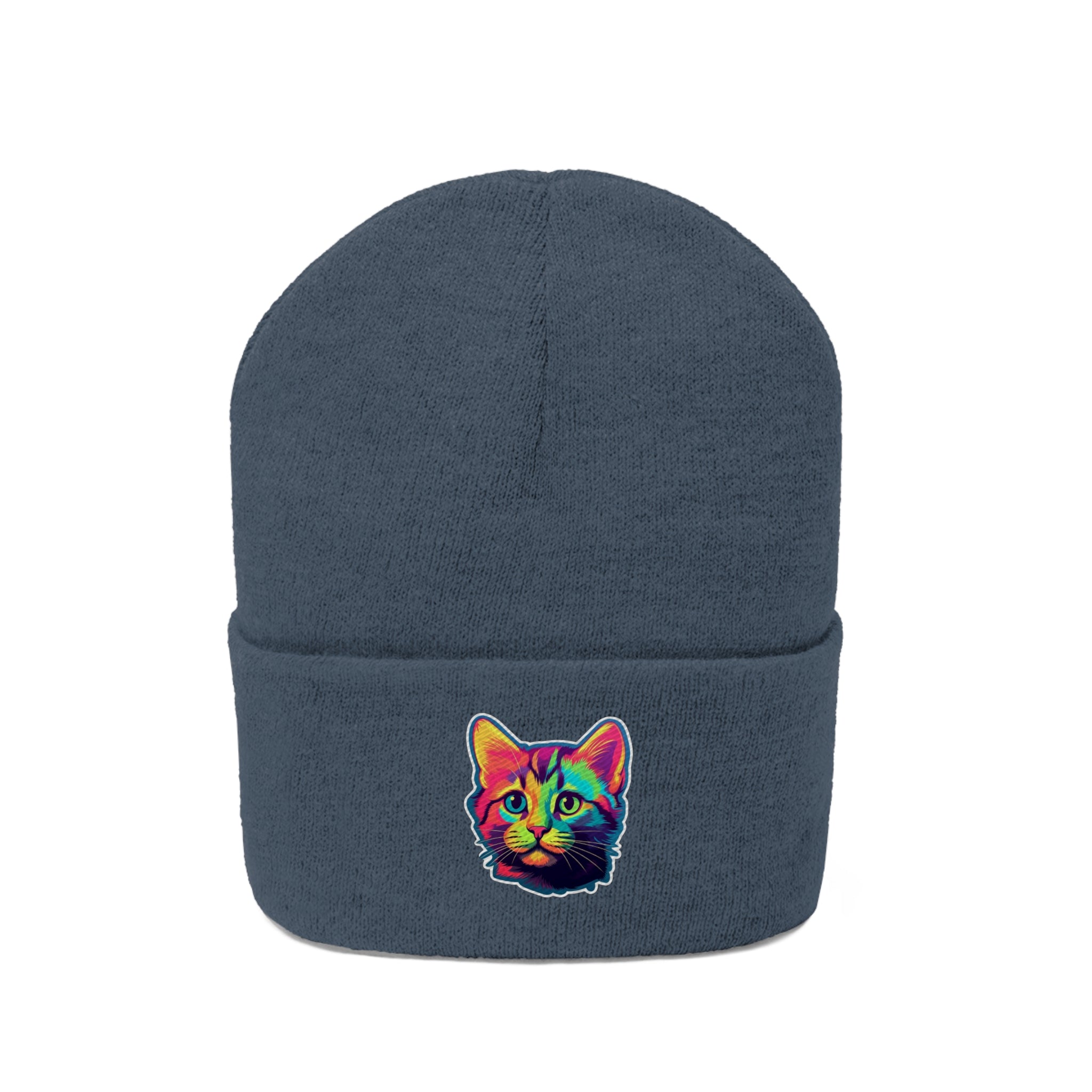 Knit Beanie - Kitten Pop Art 07