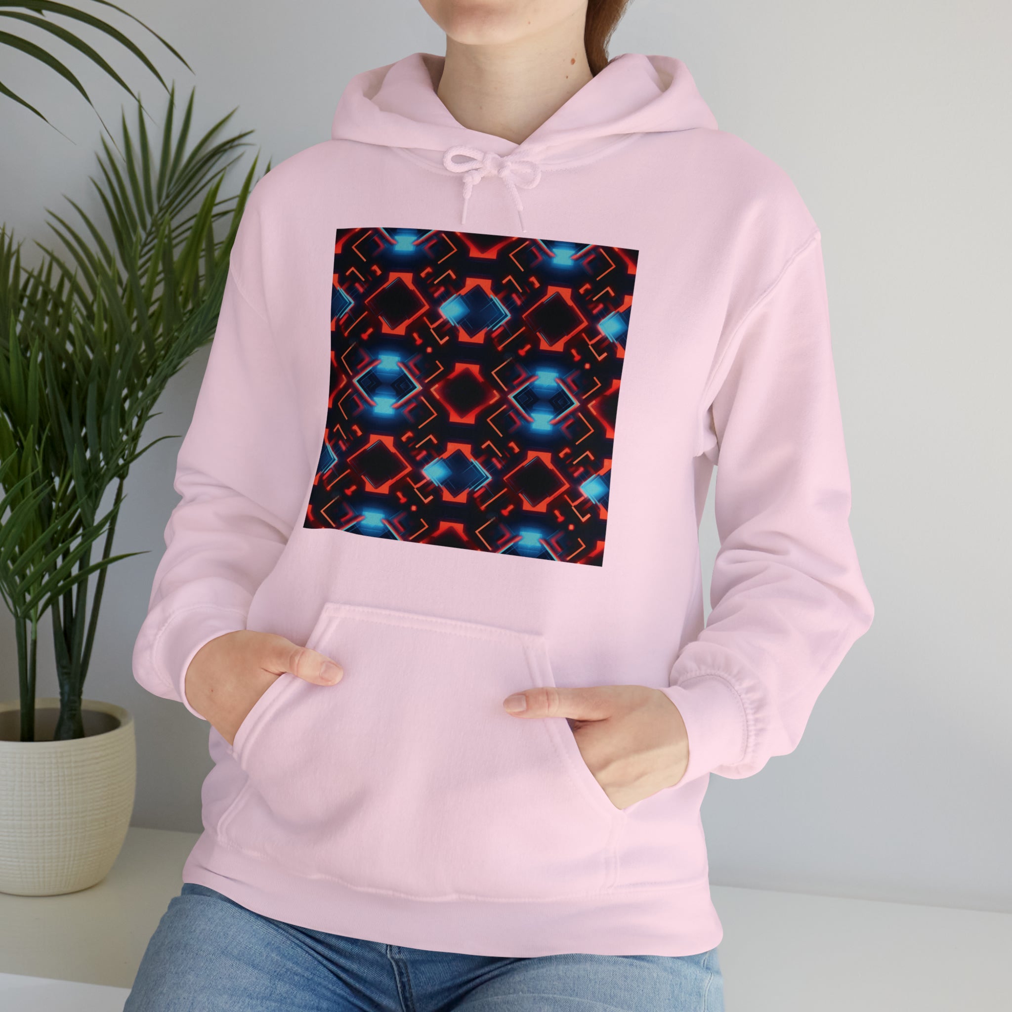 Unisex Heavy Blend™ Hooded Sweatshirt - Abstract Neon Designs 07