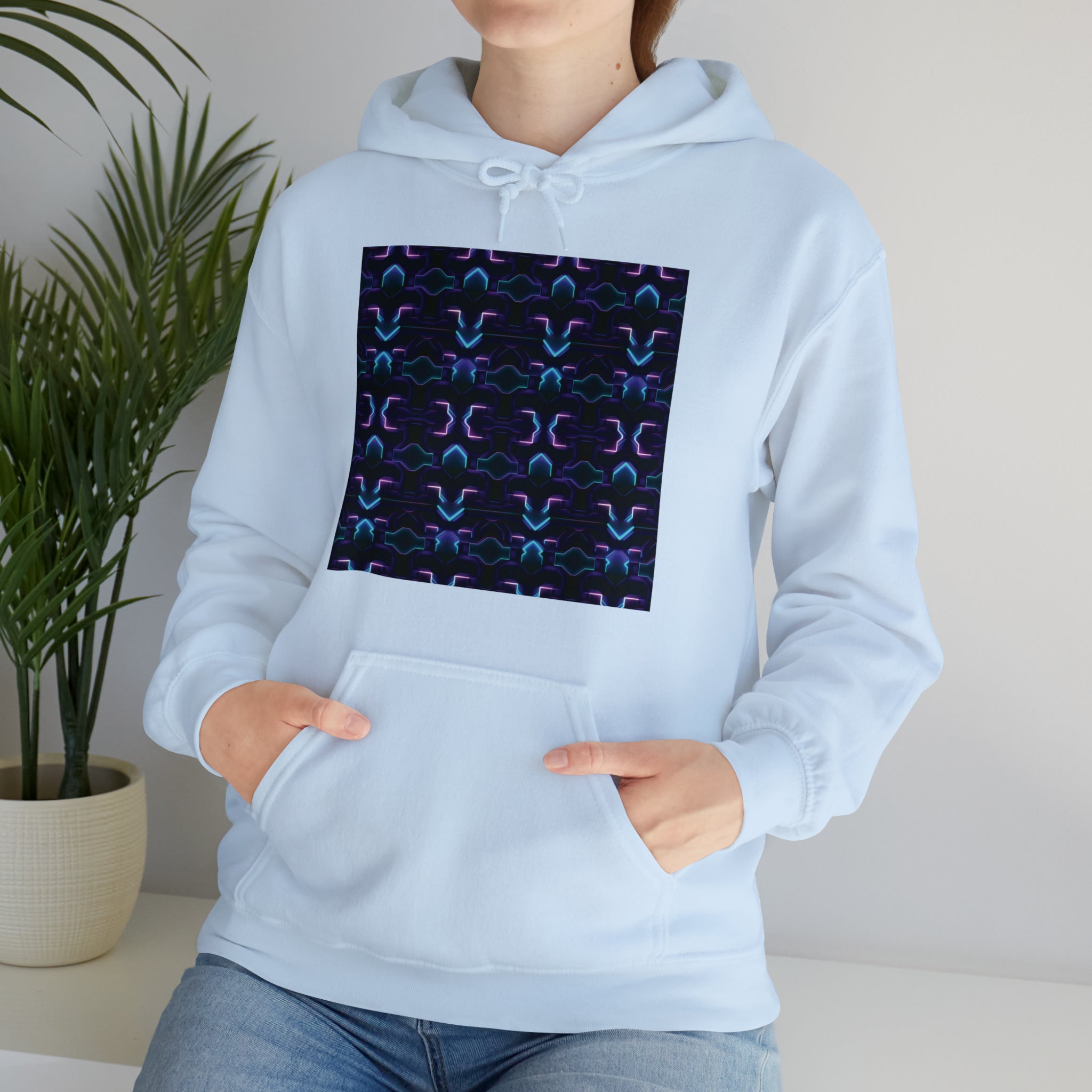 Unisex Heavy Blend™ Hooded Sweatshirt - Abstract Neon Designs 06