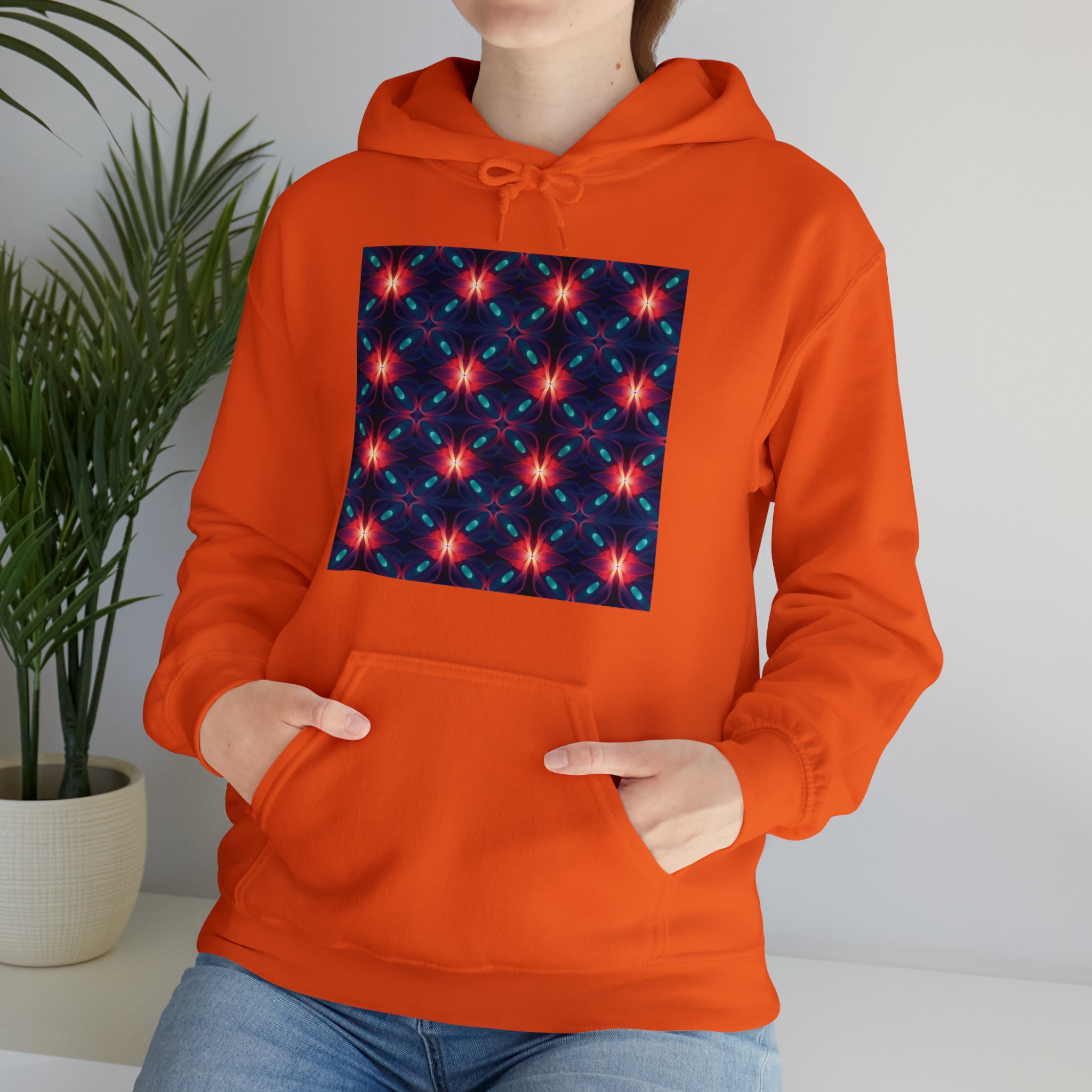 Unisex Heavy Blend™ Hooded Sweatshirt - Abstract Neon Designs 04