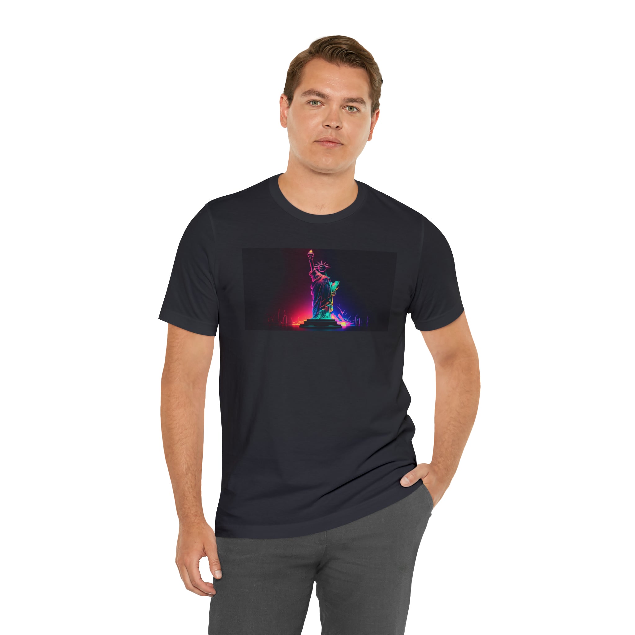 Unisex Jersey Short Sleeve Tee - Statue of Liberty, New York, USA