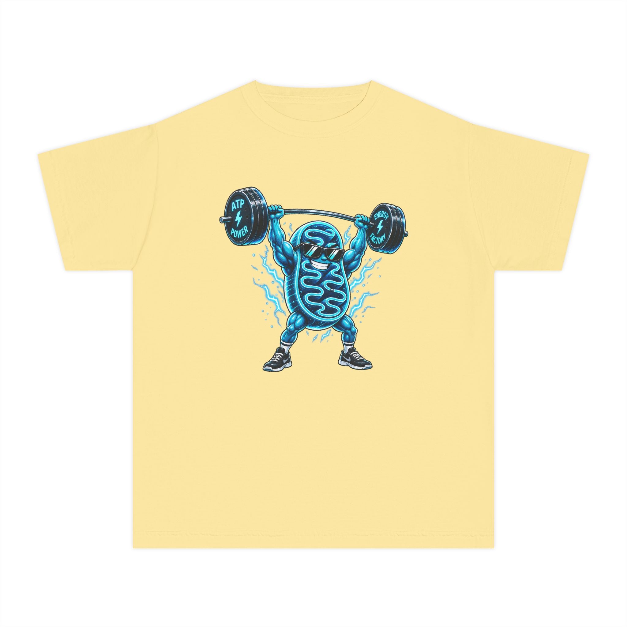 Youth Midweight Cotton Tee - Mitochondria Powerhouse