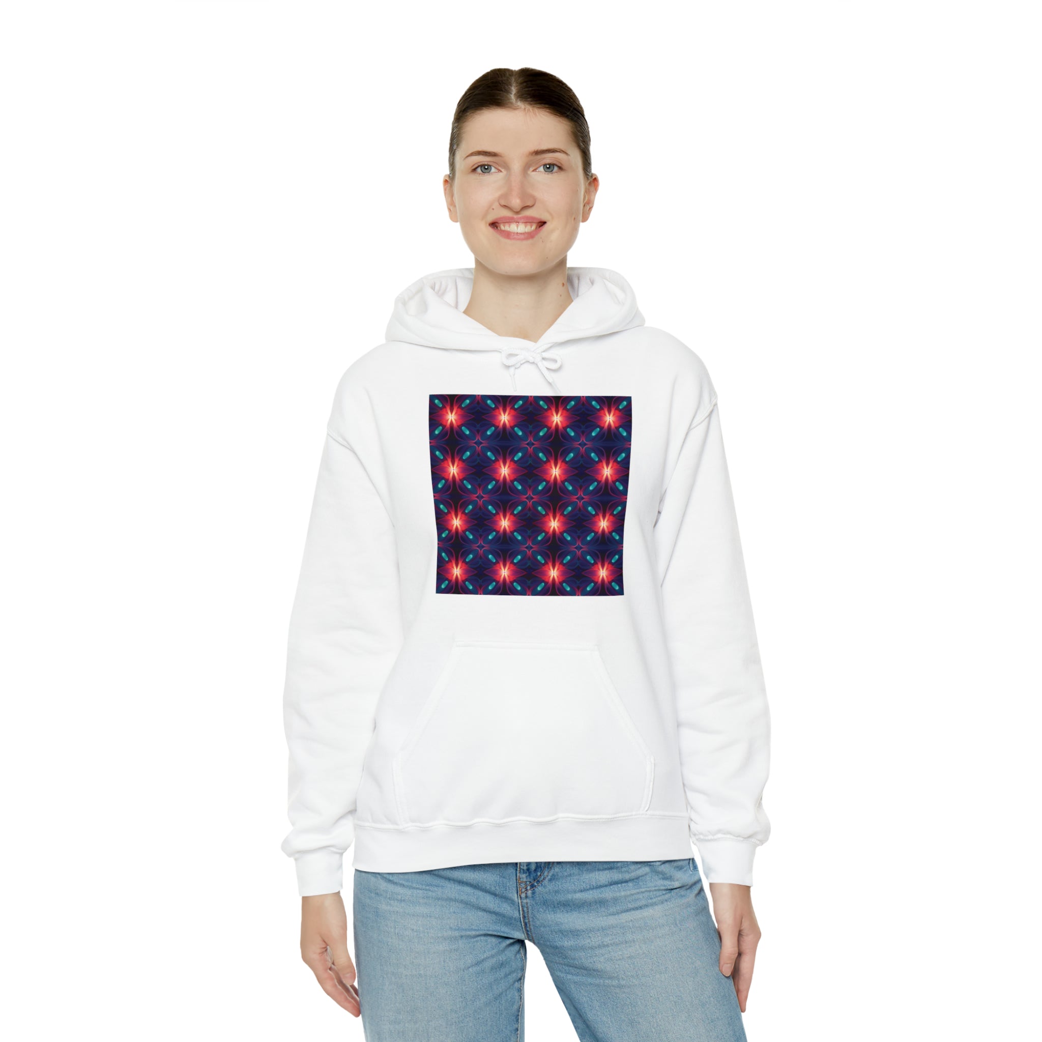 Unisex Heavy Blend™ Hooded Sweatshirt - Abstract Neon Designs 04