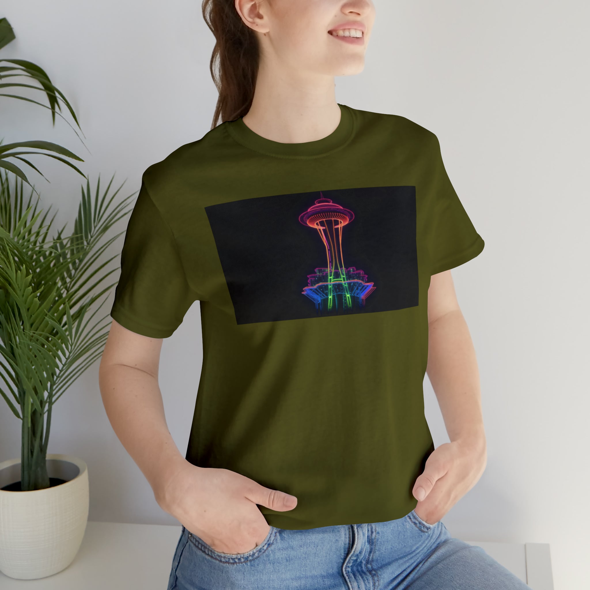 Unisex Jersey Short Sleeve Tee - Space Needle, Seattle, USA