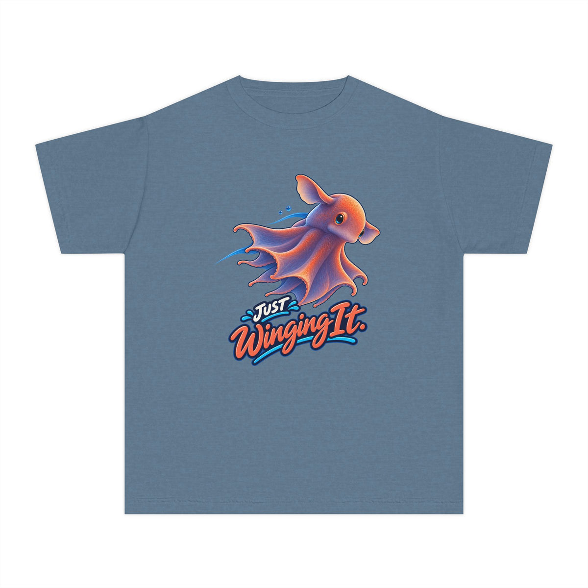 Dumbo Octopus, a Science design, on a youth midweight cotton tee