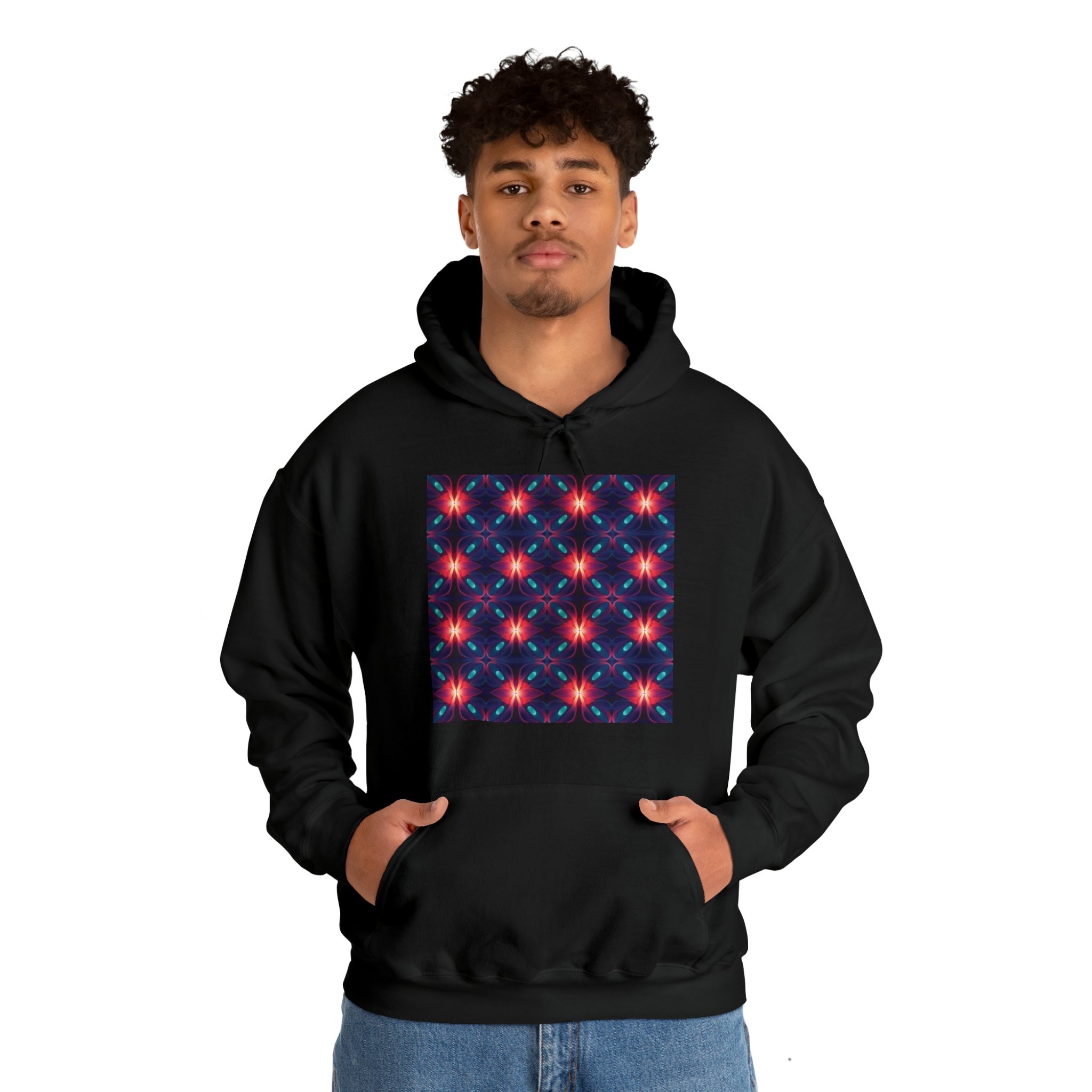 Unisex Heavy Blend™ Hooded Sweatshirt - Abstract Neon Designs 04