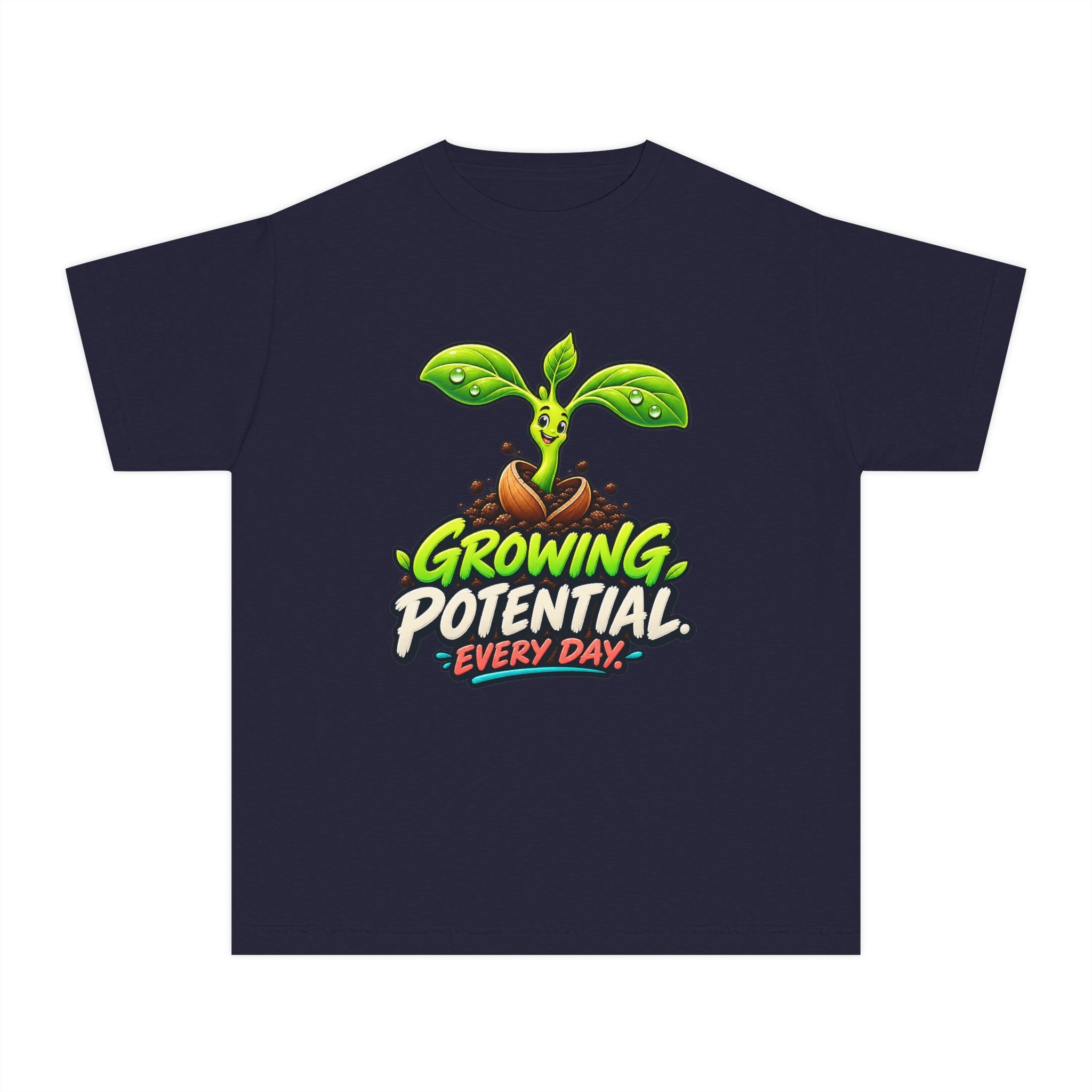 Youth Midweight Cotton Tee - Growing Seedling