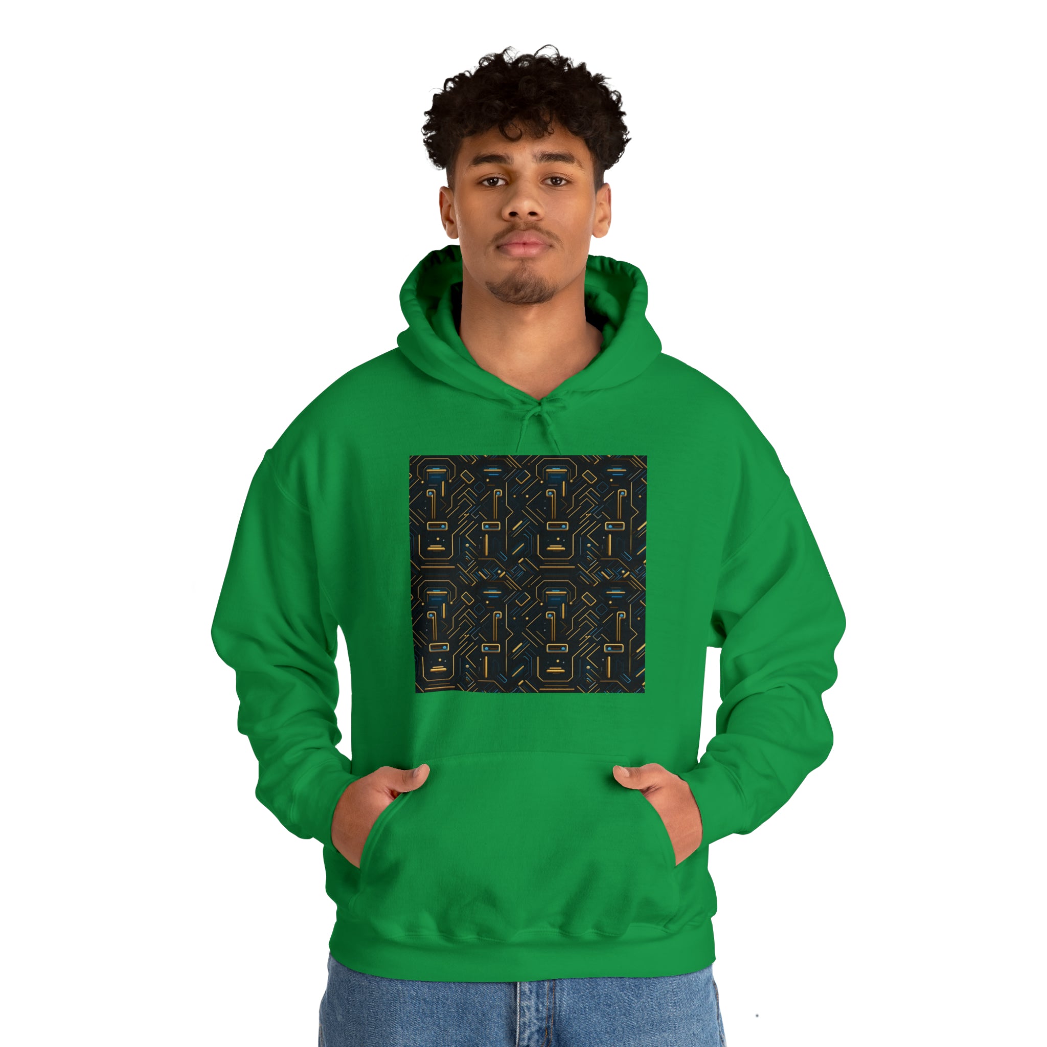 Unisex Heavy Blend™ Hooded Sweatshirt - Abstract Neon Designs 05