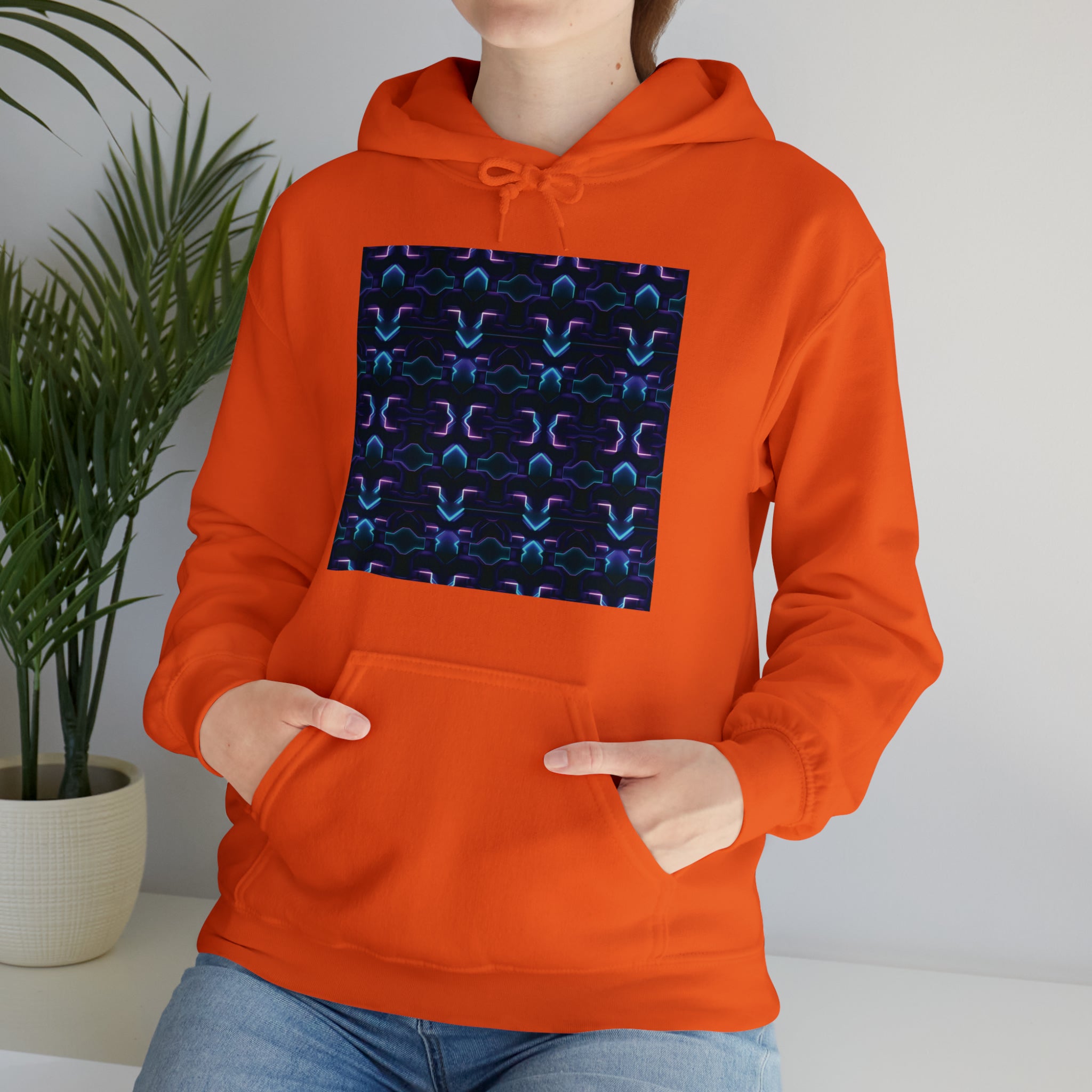 Unisex Heavy Blend™ Hooded Sweatshirt - Abstract Neon Designs 06