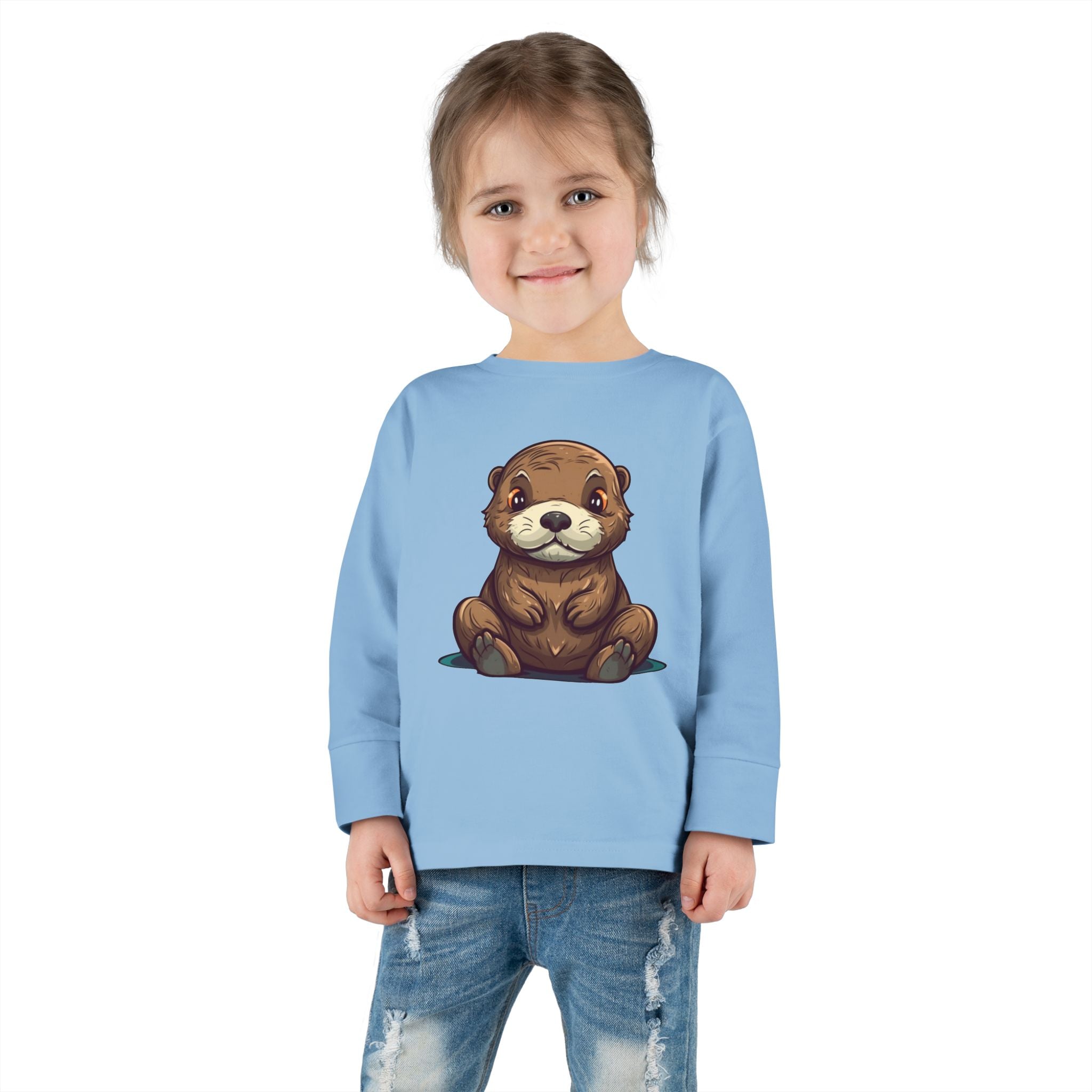 Toddler Long Sleeve Tee - Sea Otter Pup