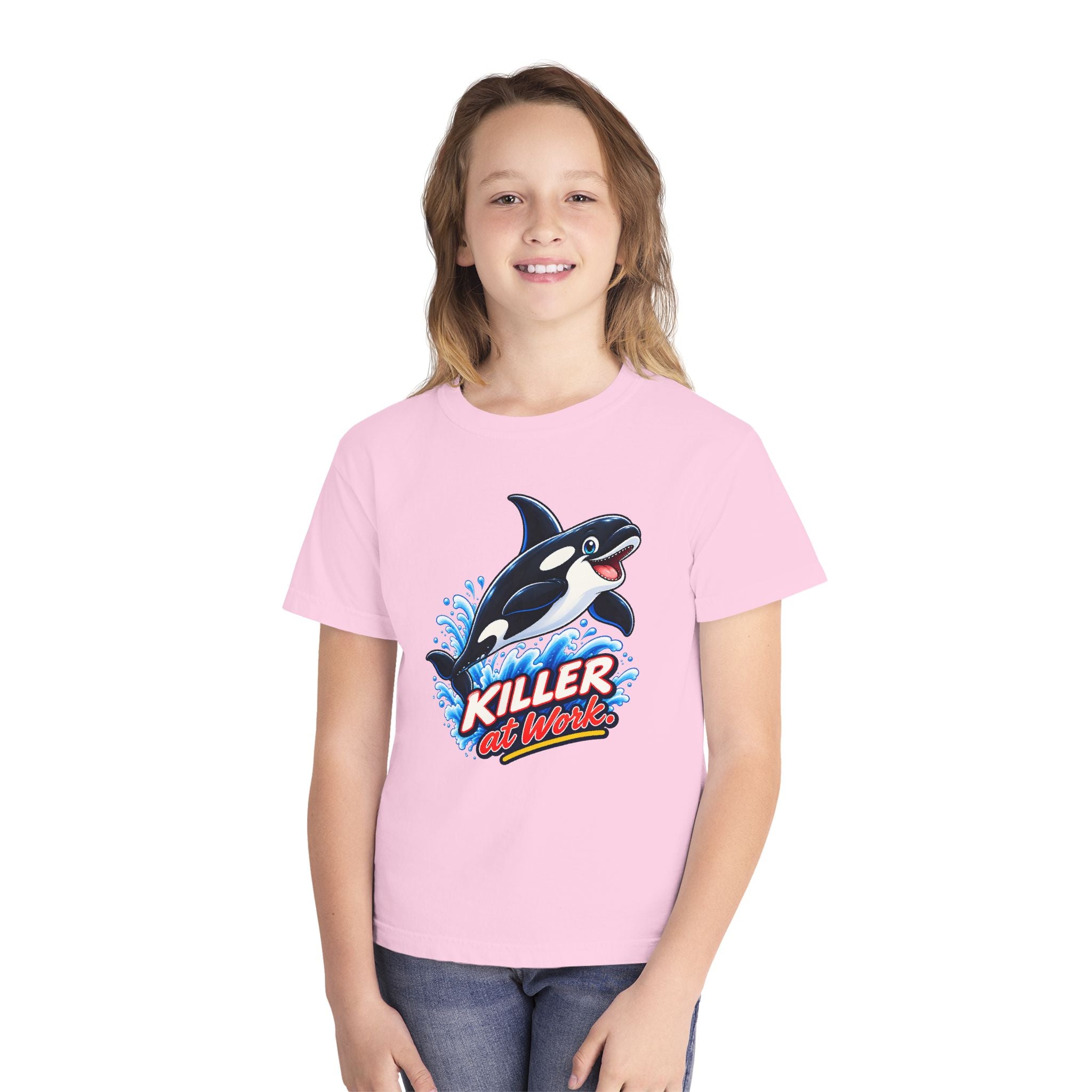 Youth Midweight Cotton Tee - Orca at Work