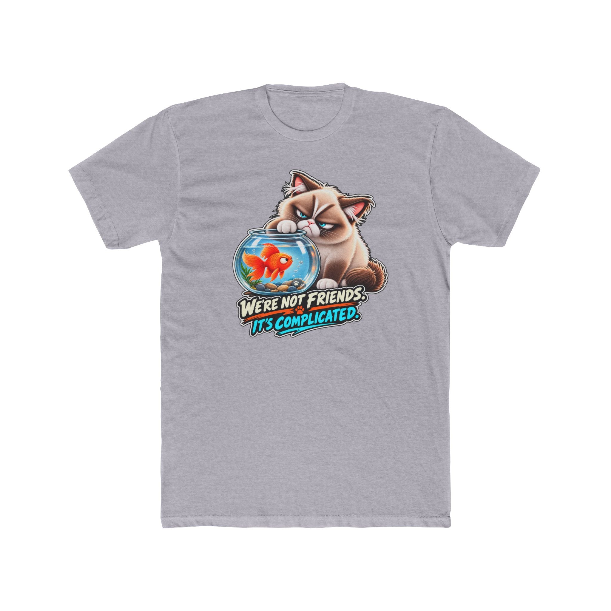 Men's Cotton Crew Tee - Grumpy Cats Collection - Fish Friend
