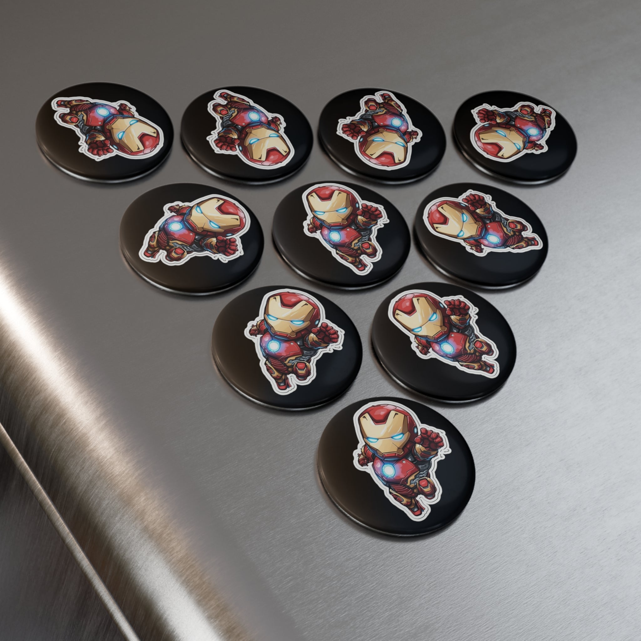Button Magnet, Round (1 & 10 pcs) - Baby Iron-Man 01