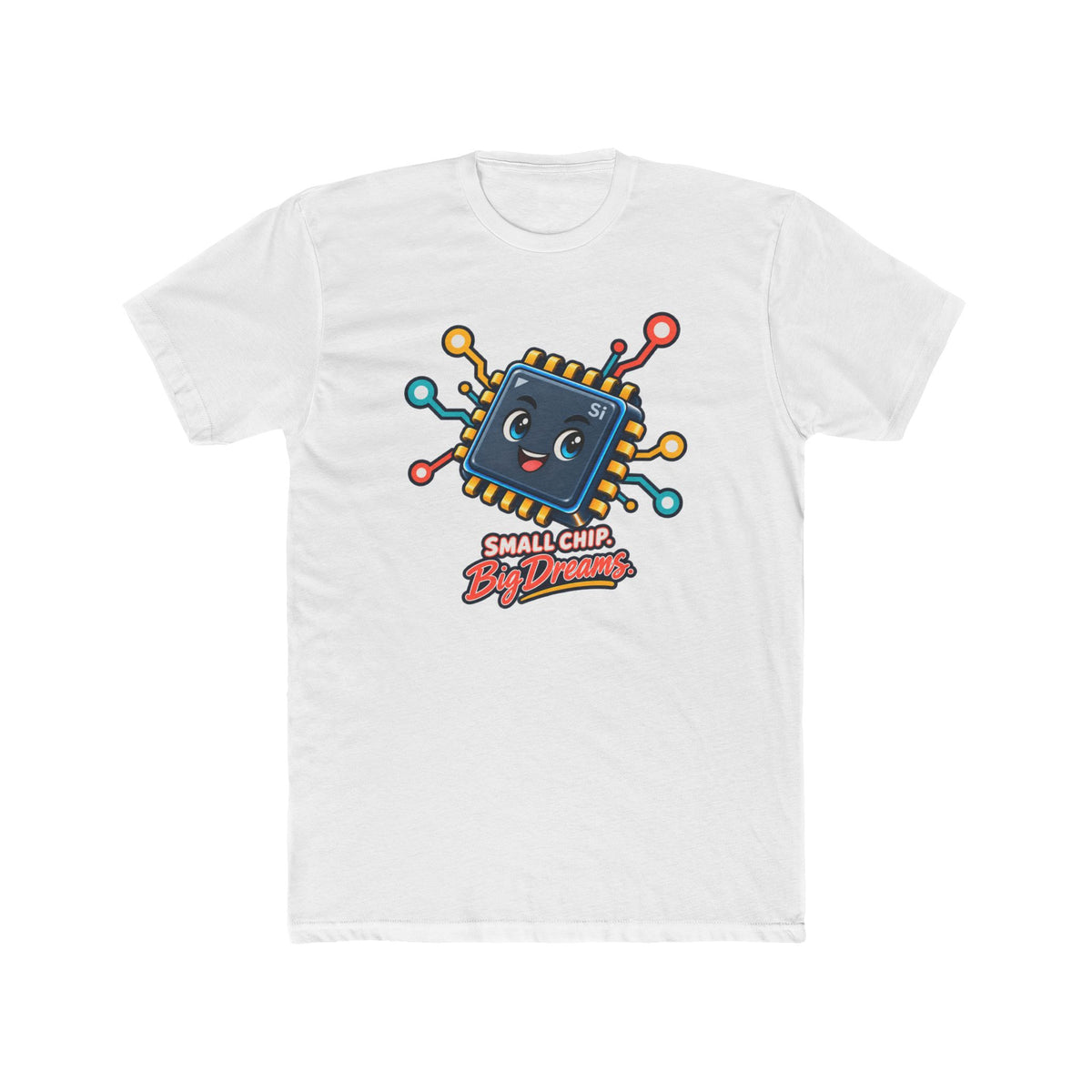 Men's Cotton Crew Tee - Science collection - Small Chip, Big Dreams