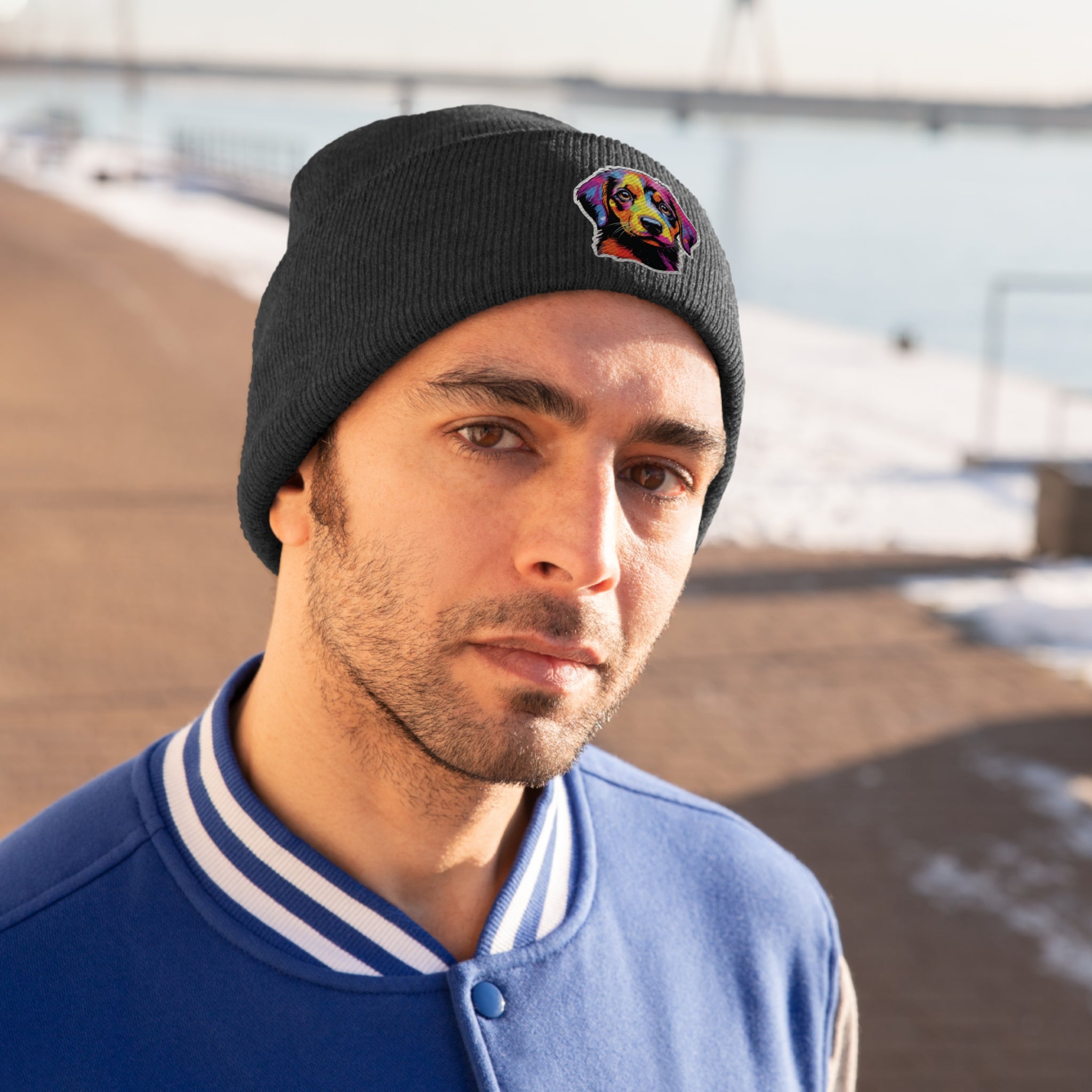 Knit Beanie - Puppy Pop Art 10