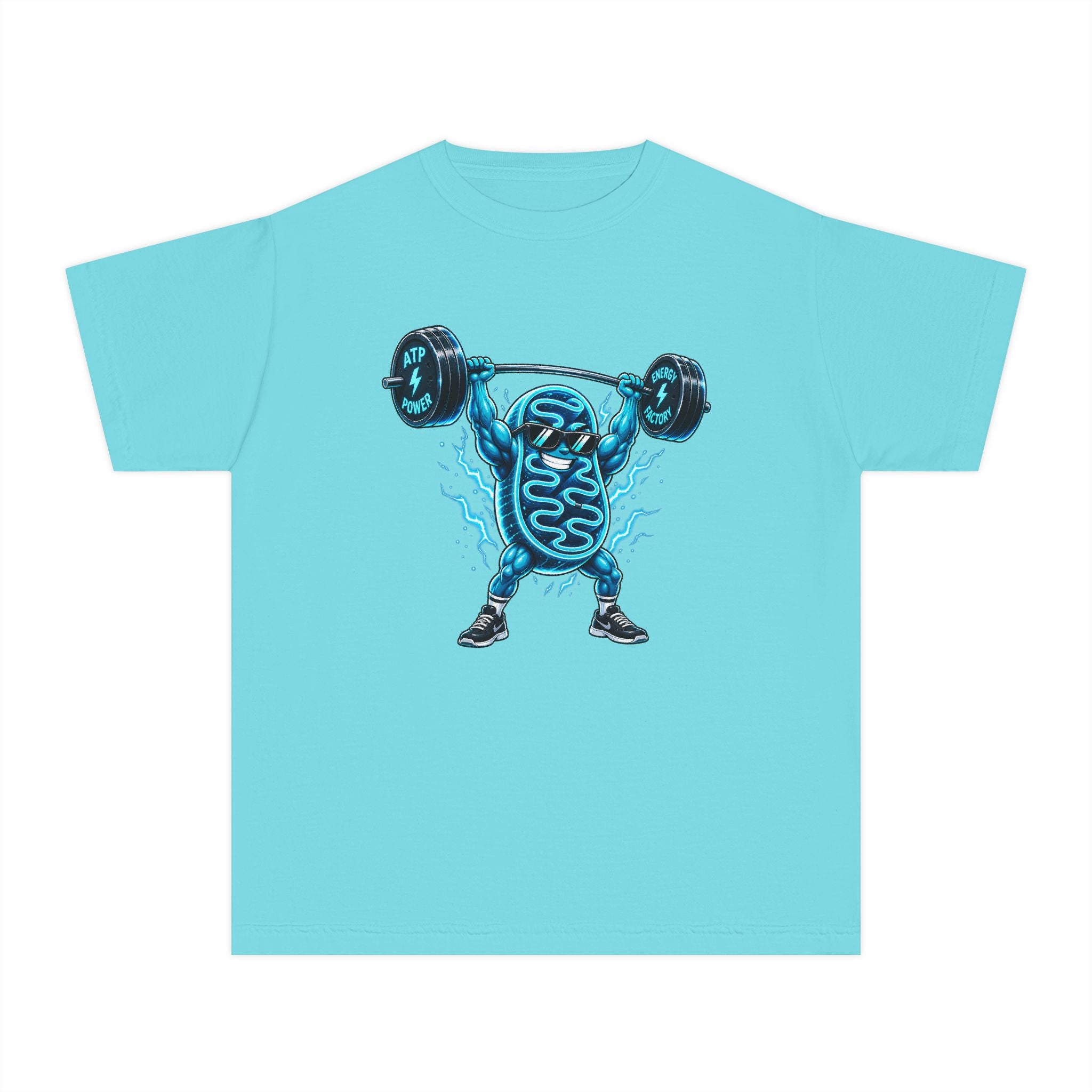 Youth Midweight Cotton Tee - Mitochondria Powerhouse