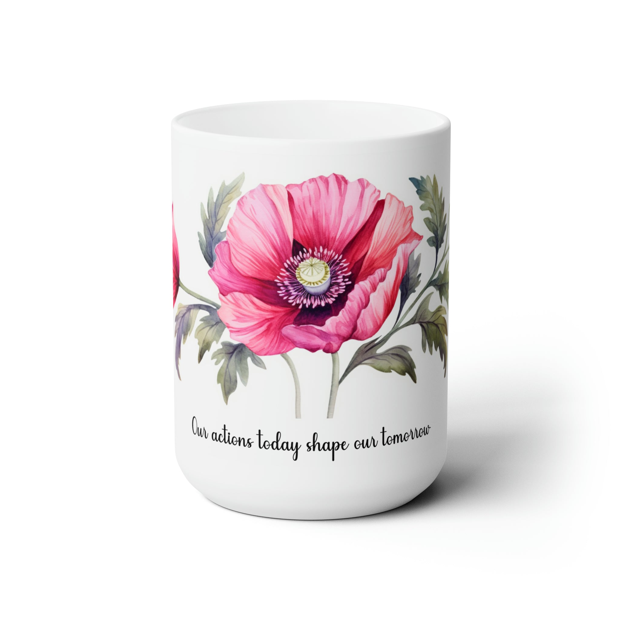 Ceramic Mug 15oz - Red Poppy