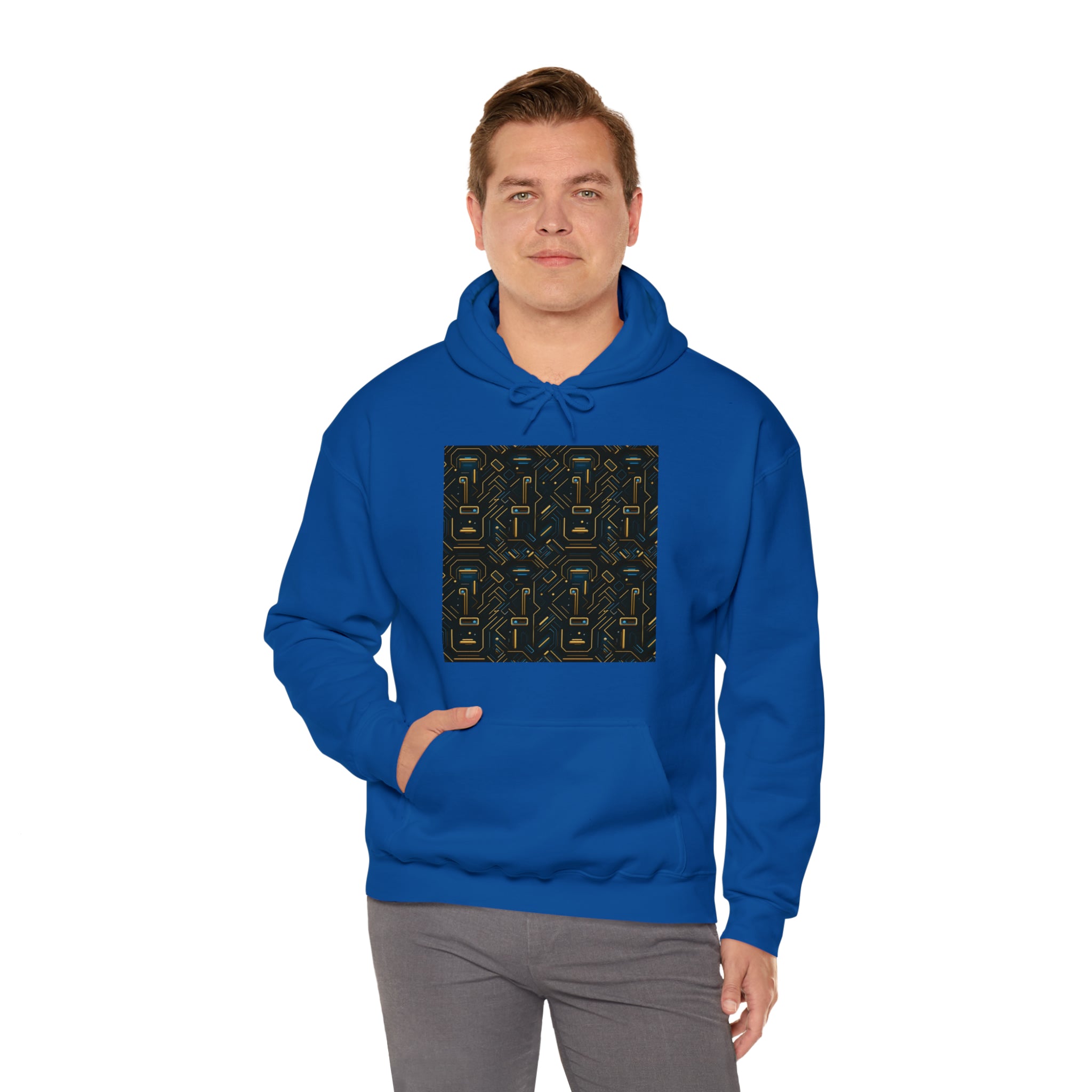 Unisex Heavy Blend™ Hooded Sweatshirt - Abstract Neon Designs 05