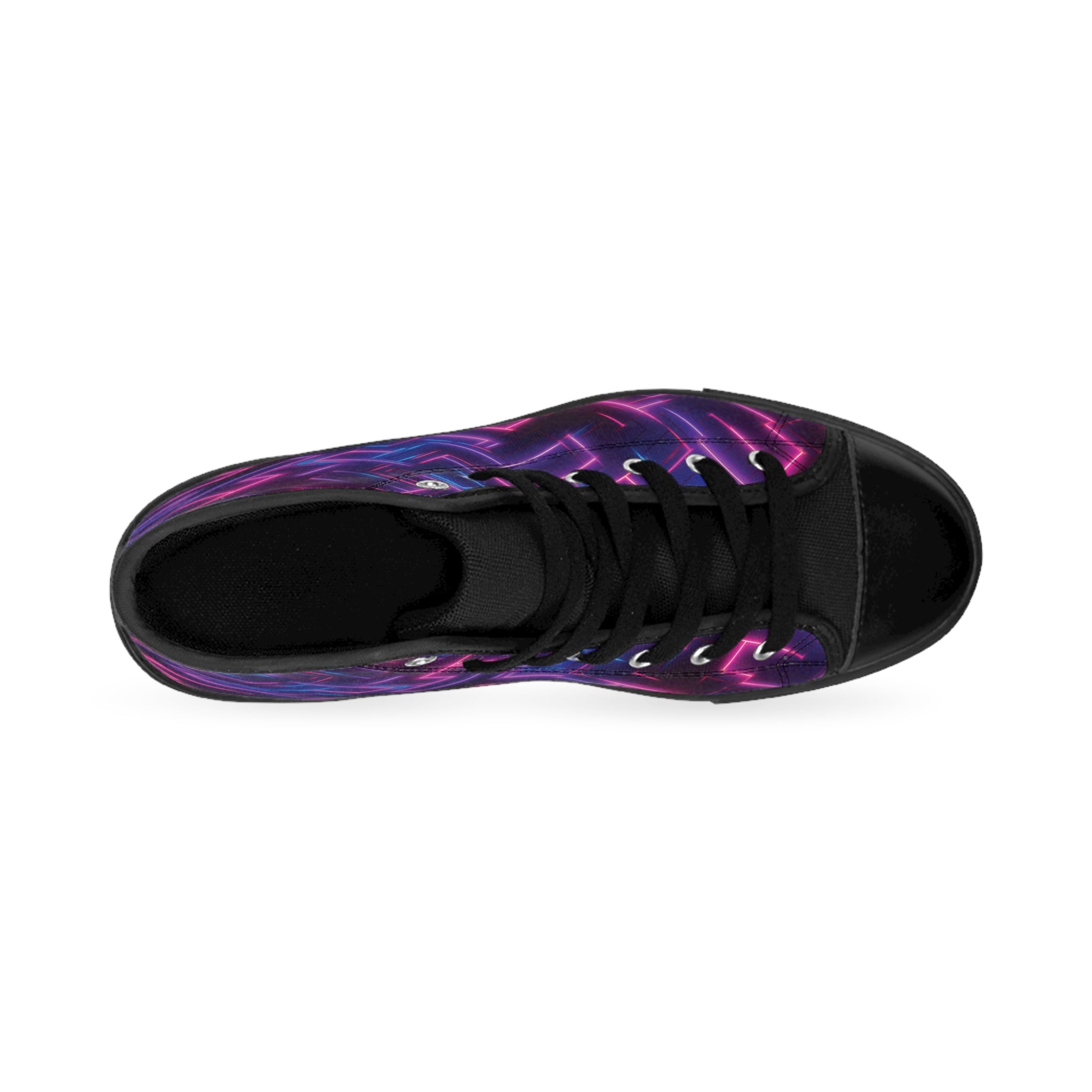 Men's Classic Sneakers (AOP) - Seamless Vibrant Synthwave Designs 05