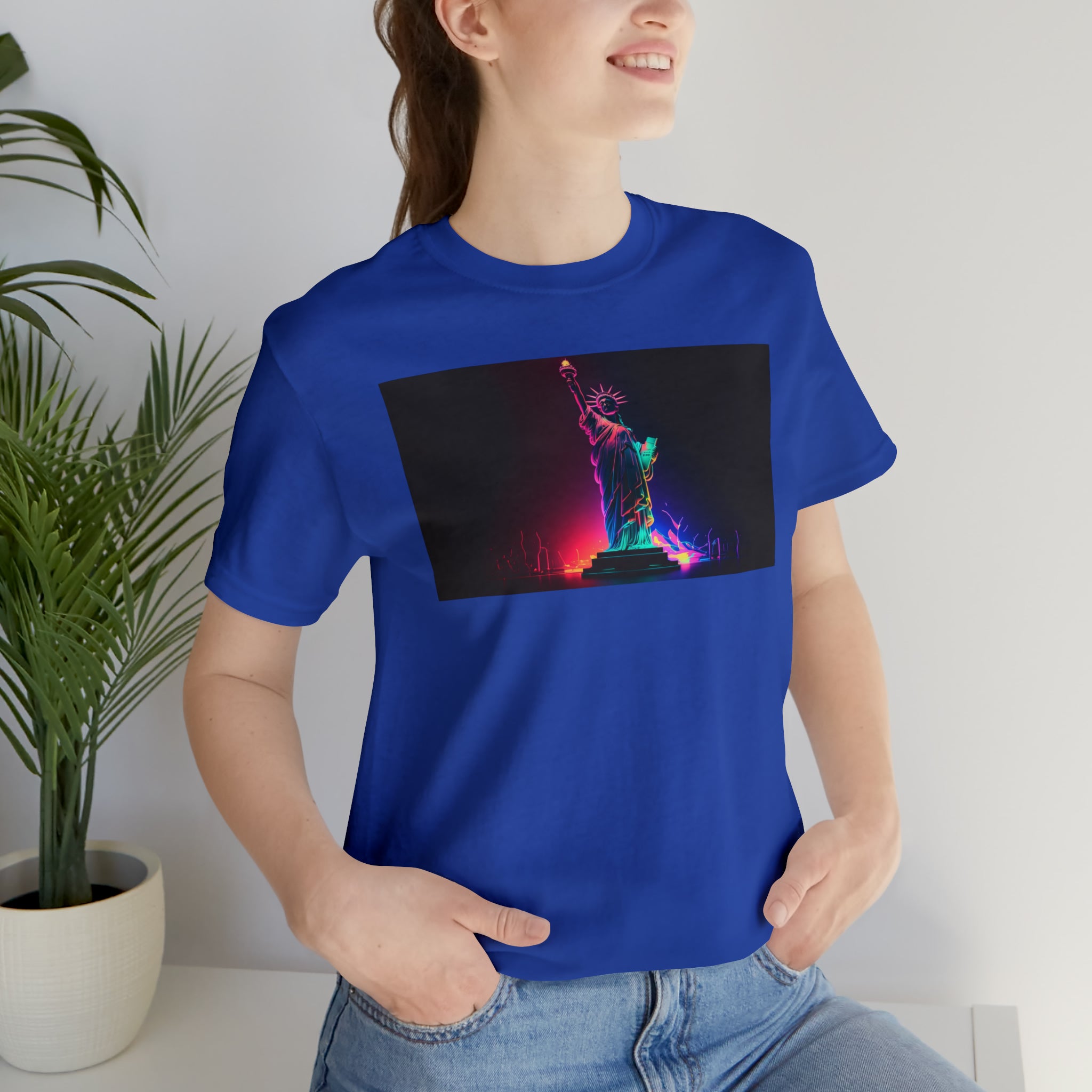 Unisex Jersey Short Sleeve Tee - Statue of Liberty, New York, USA