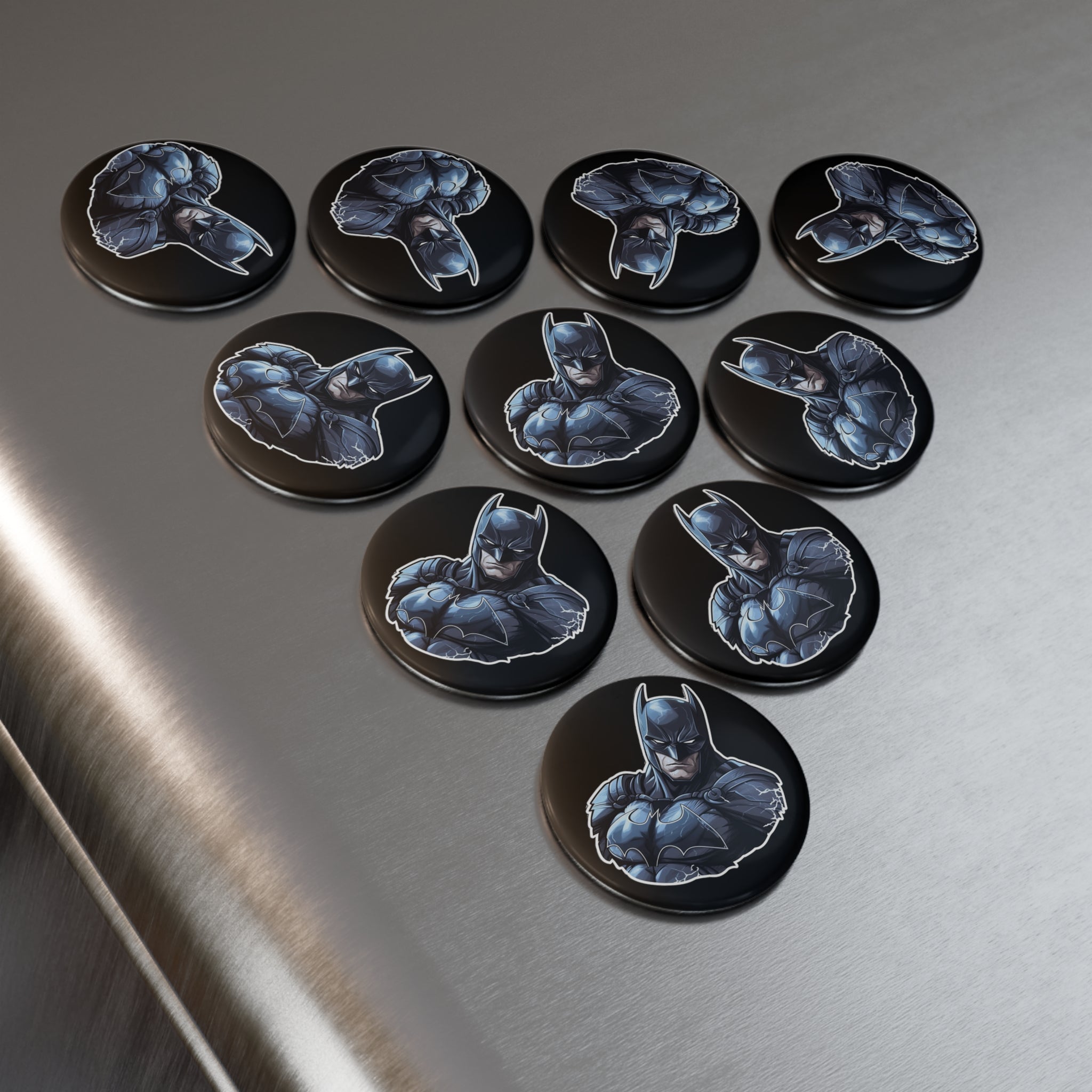Button Magnet, Round (1 & 10 pcs) - Batman