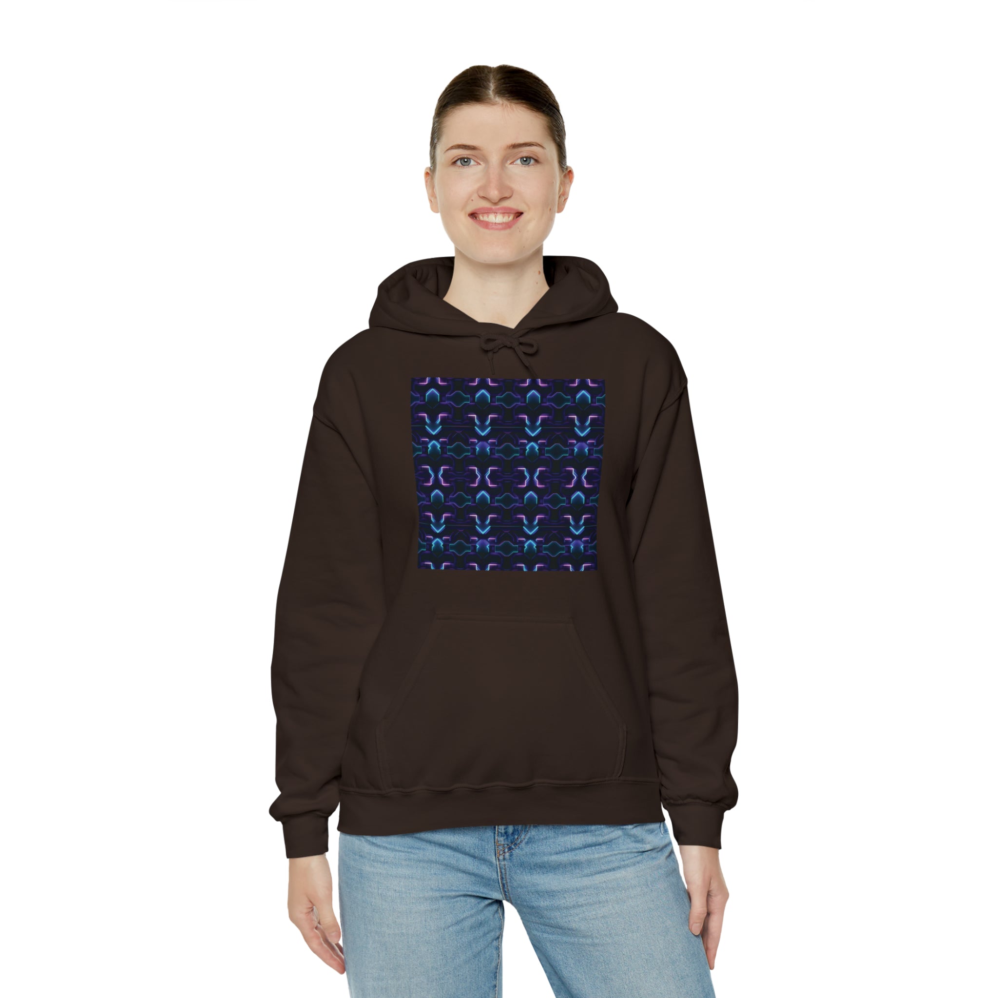 Unisex Heavy Blend™ Hooded Sweatshirt - Abstract Neon Designs 06