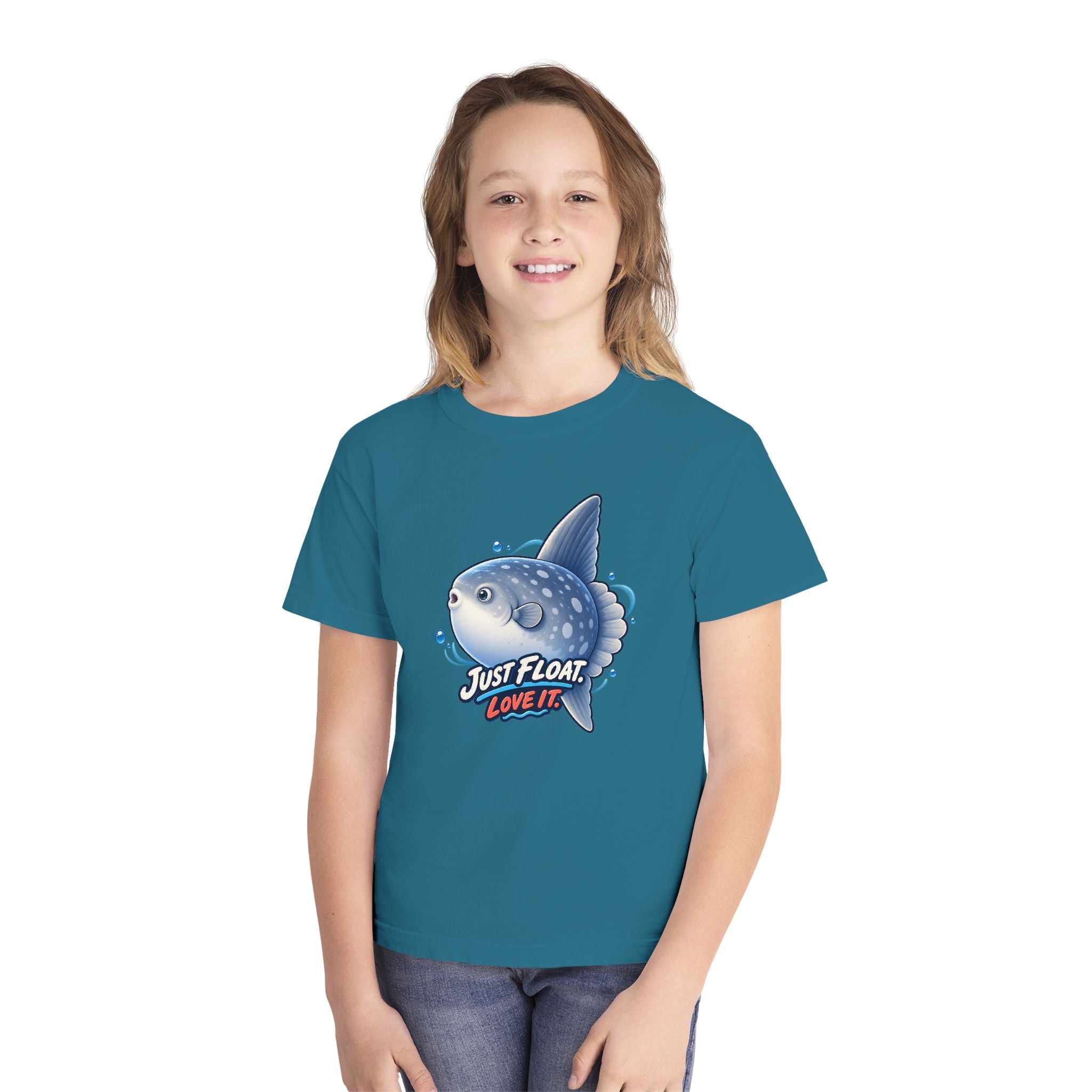 Youth Midweight Cotton Tee - Sunfish drifting