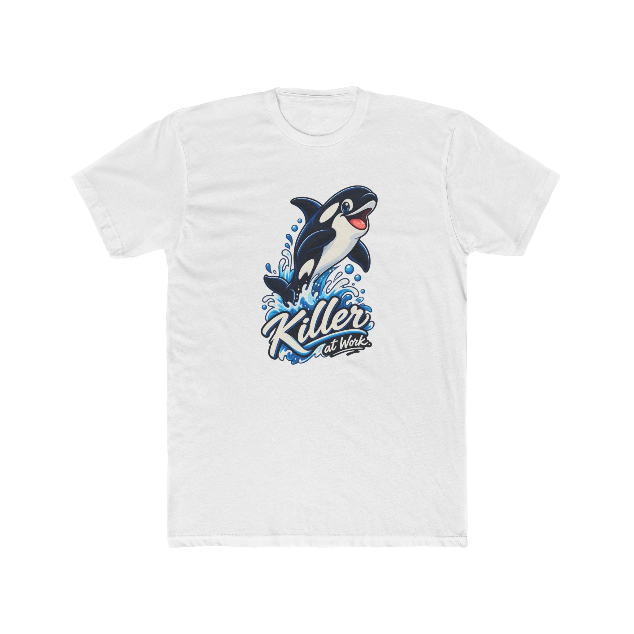 Men's Cotton Crew Tee - Science collection - Killer Whale (Orca) at Work