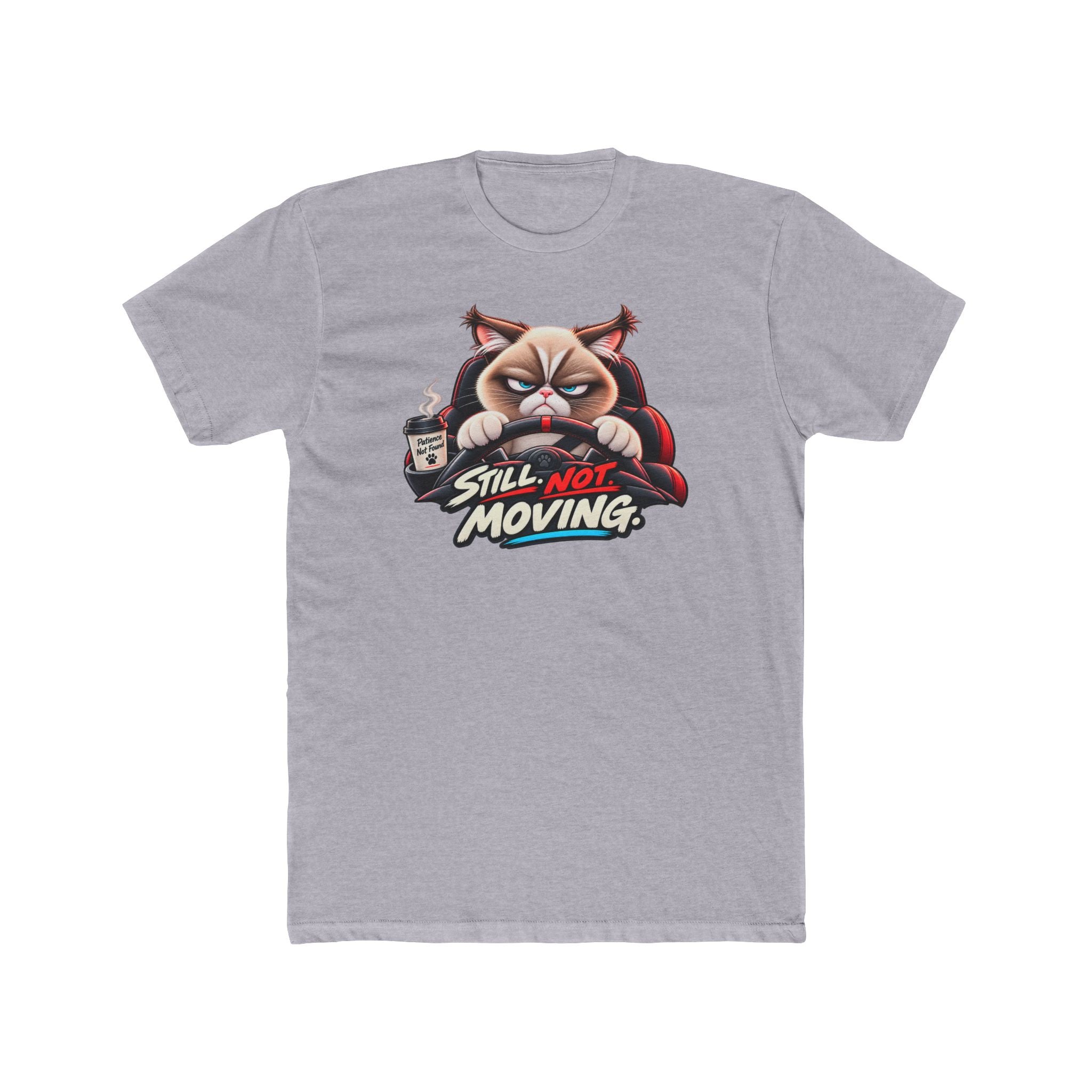 Men's Cotton Crew Tee - Grumpy Cats Collection - Traffic Still not Moving