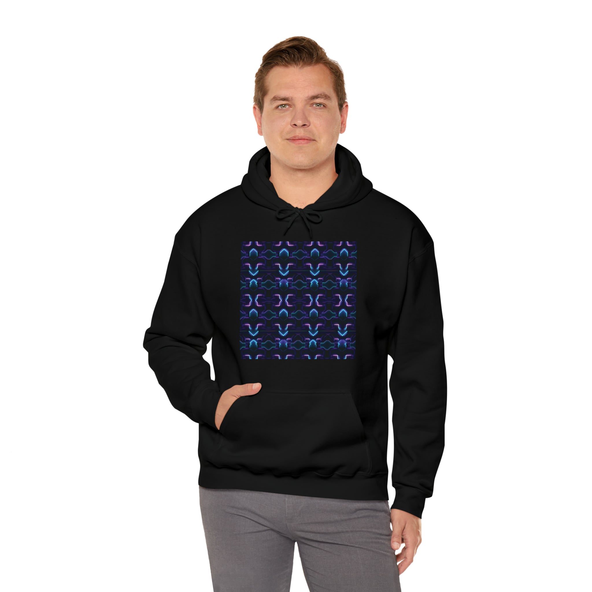 Unisex Heavy Blend™ Hooded Sweatshirt - Abstract Neon Designs 06