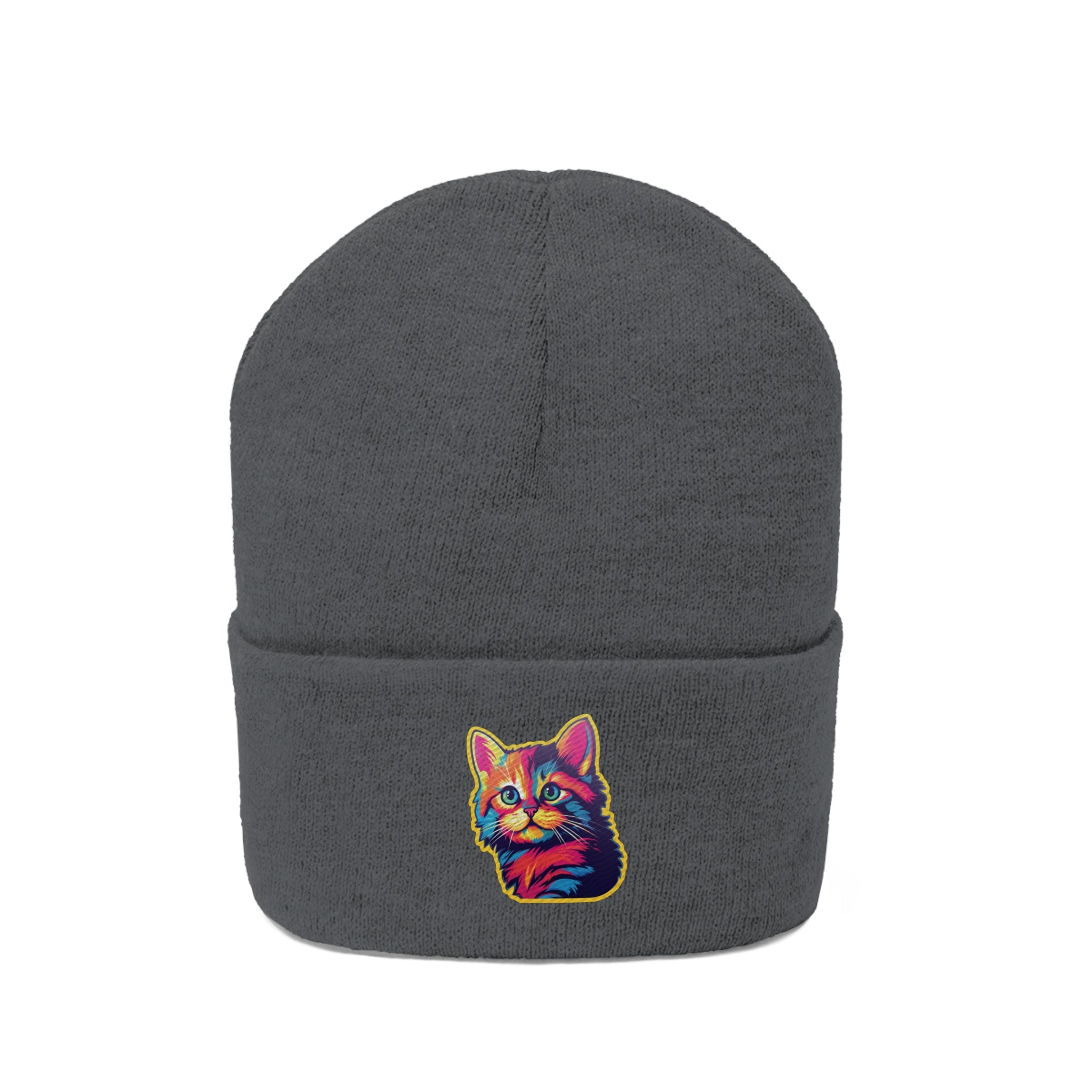 Knit Beanie - Kitten Pop Art 04