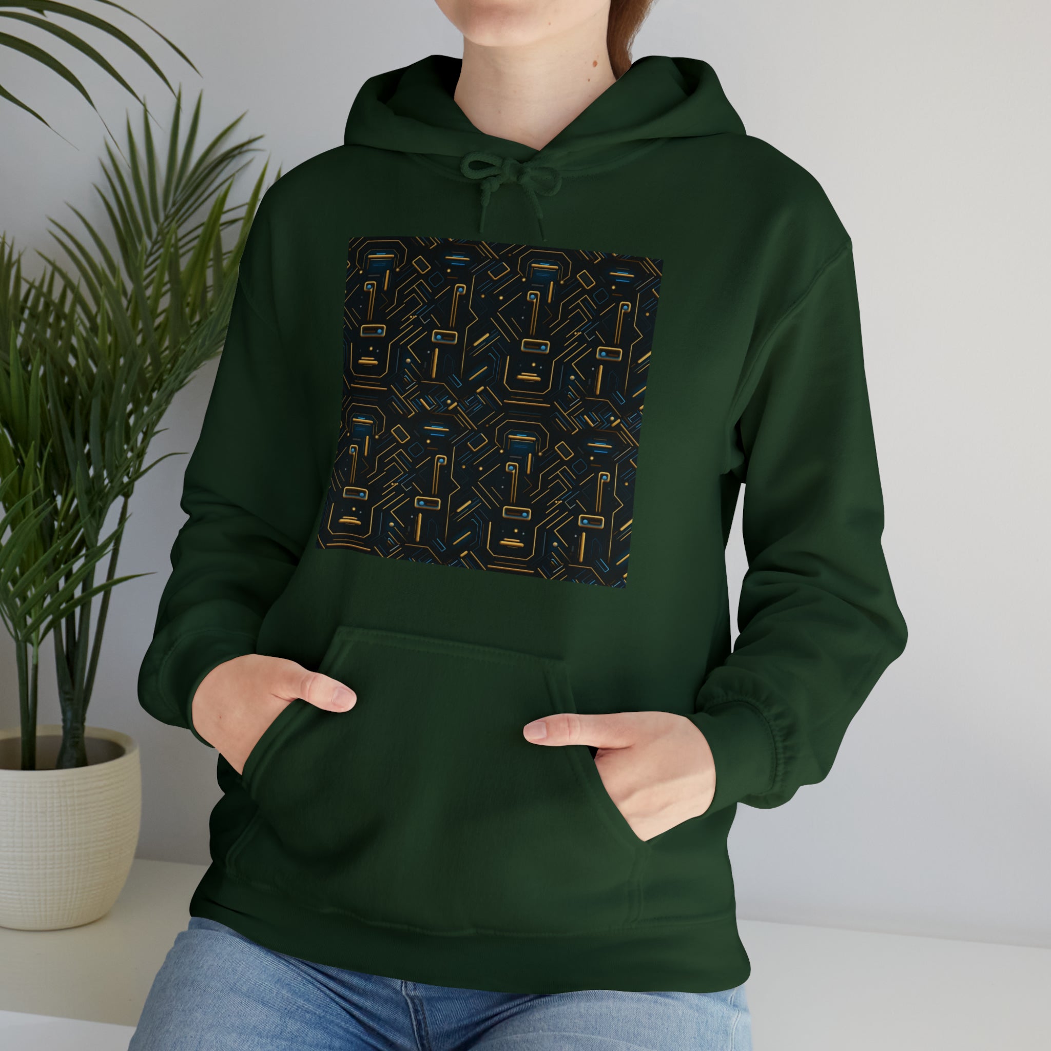 Unisex Heavy Blend™ Hooded Sweatshirt - Abstract Neon Designs 05