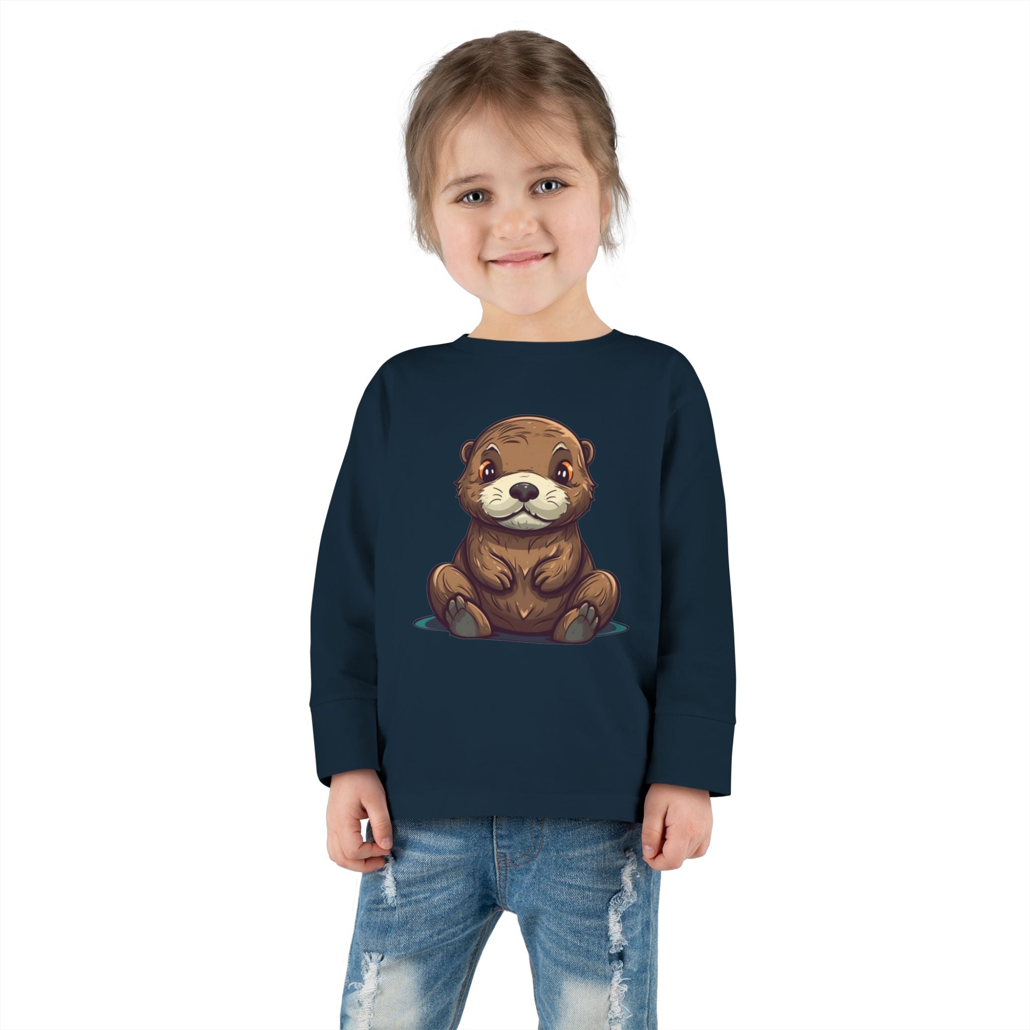 Toddler Long Sleeve Tee - Sea Otter Pup