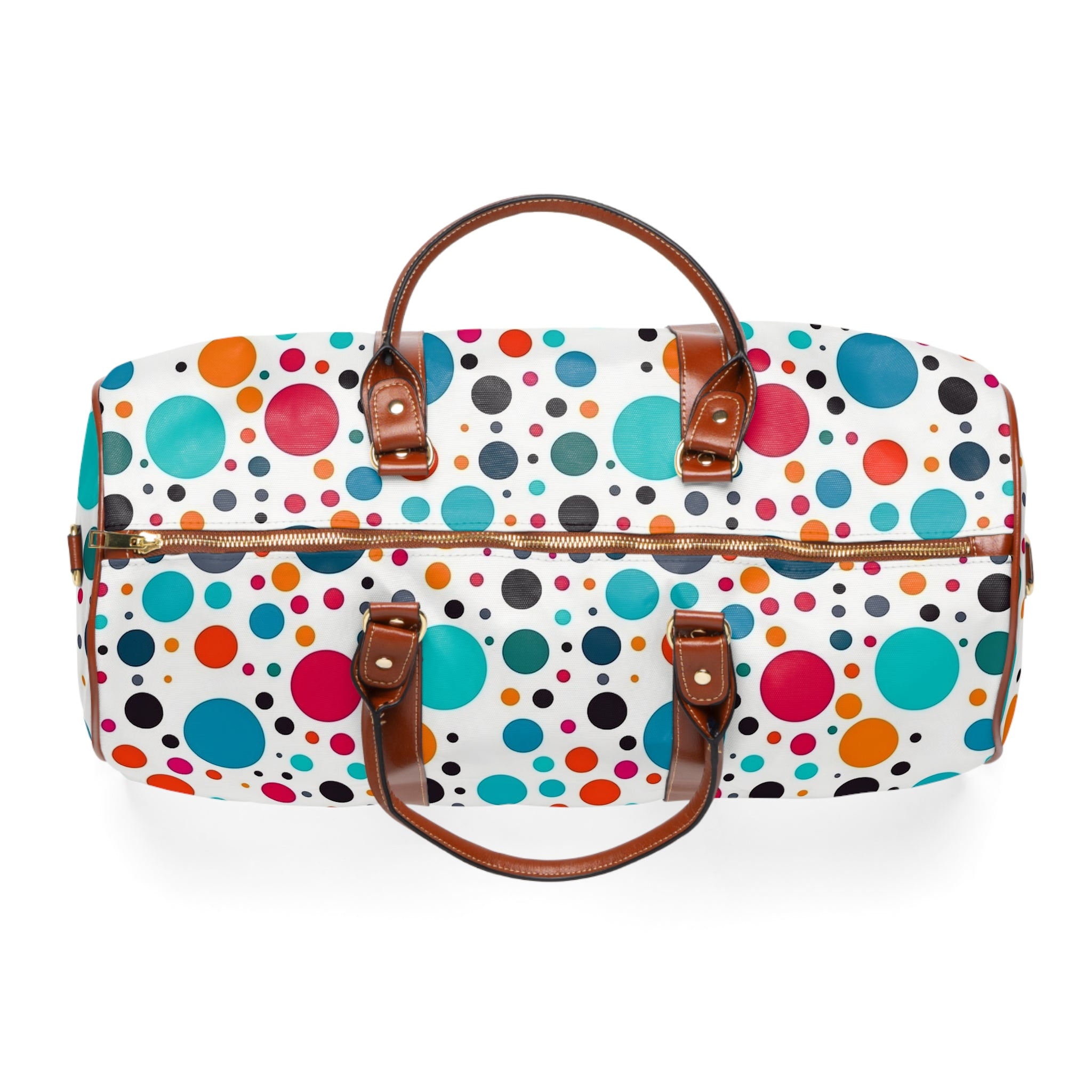 Waterproof Travel Bag (AOP) - Polka Dots Design 08