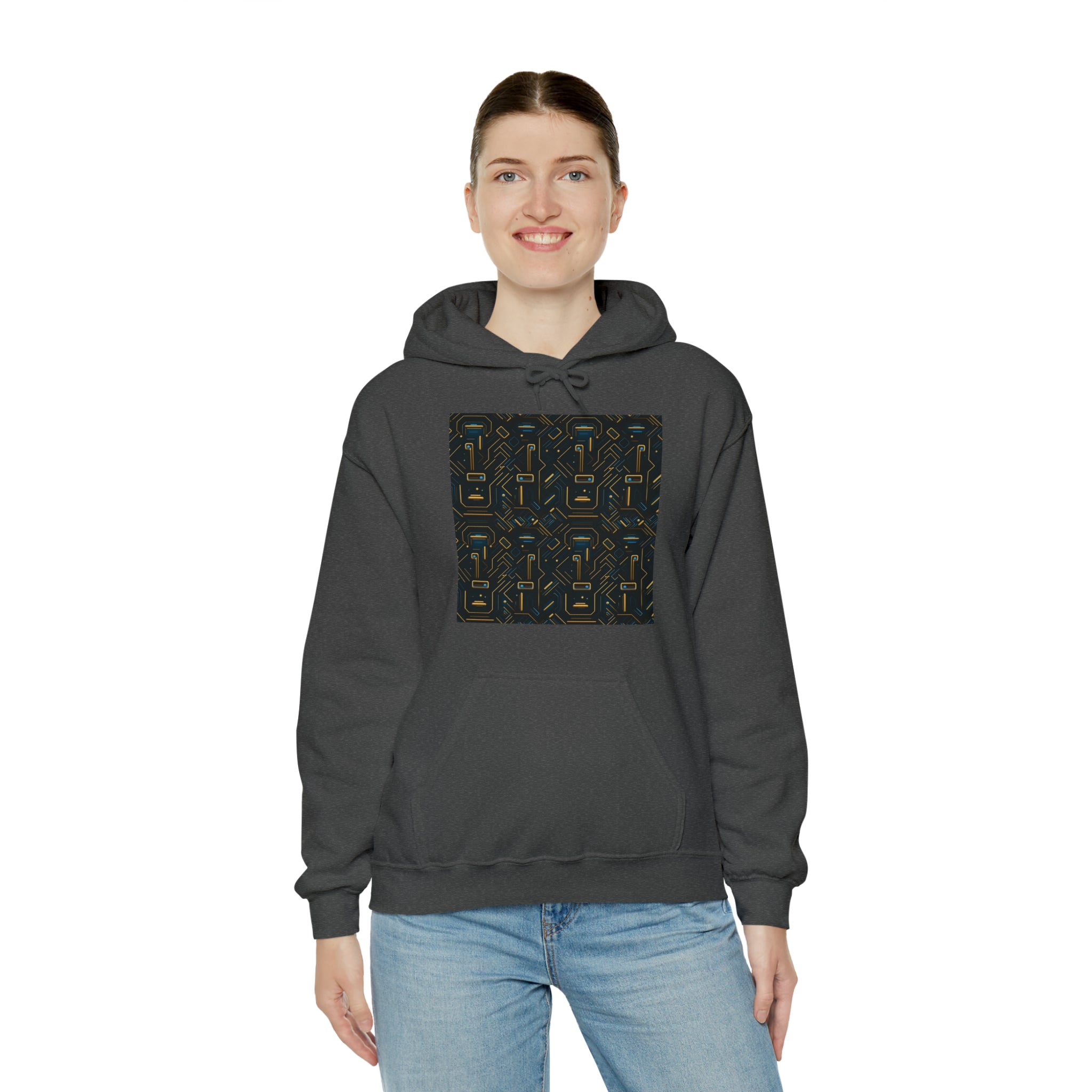 Unisex Heavy Blend™ Hooded Sweatshirt - Abstract Neon Designs 05