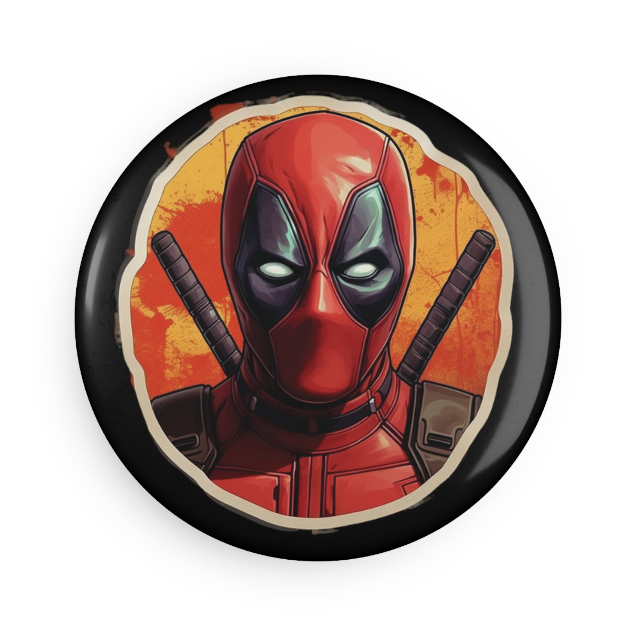 Button Magnet, Round (1 & 10 pcs) - Deadpool