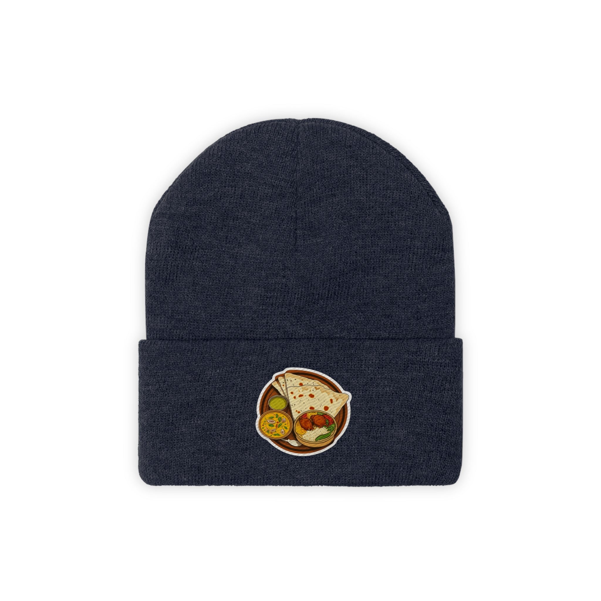 Knit Beanie - Naan & Curry Pop Art