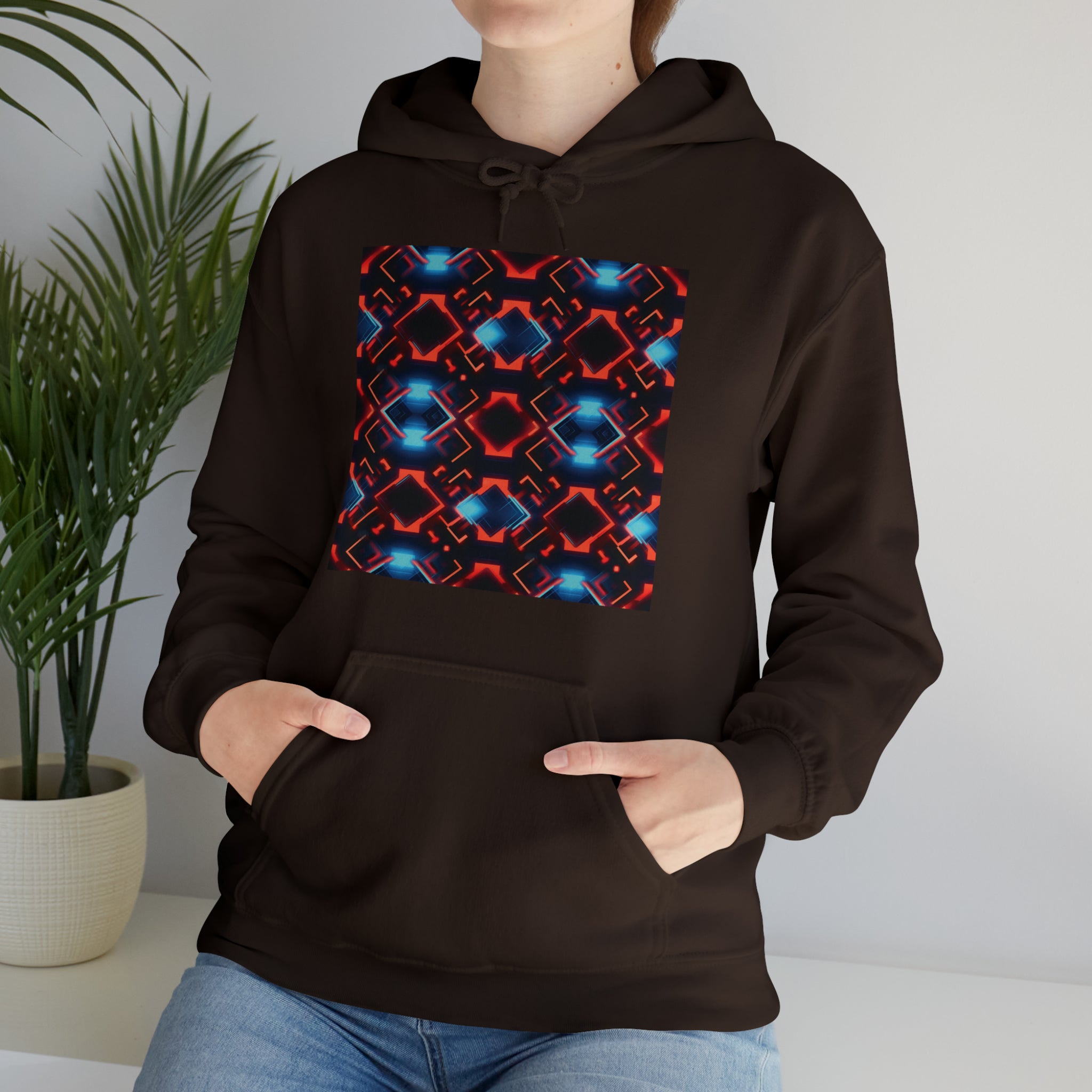 Unisex Heavy Blend™ Hooded Sweatshirt - Abstract Neon Designs 07